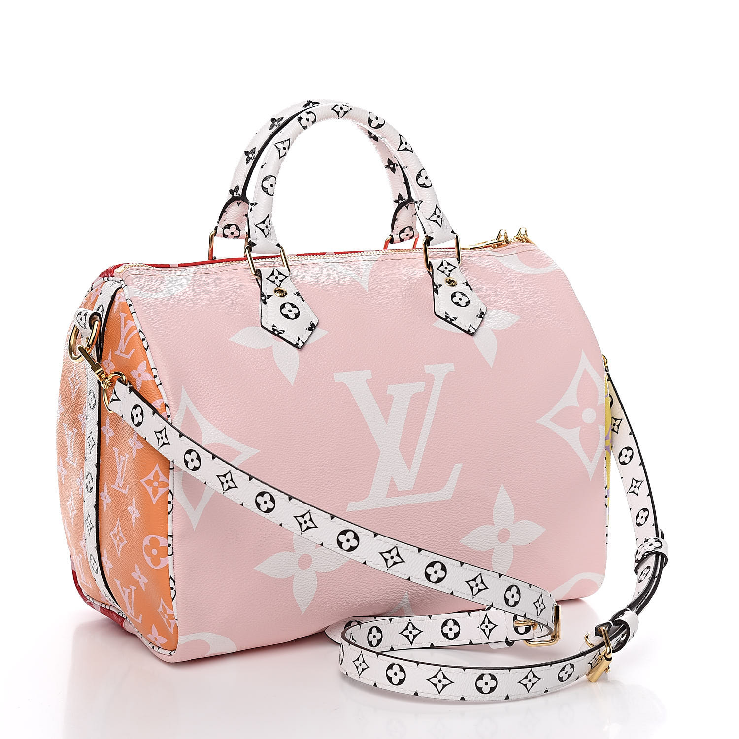 LOUIS VUITTON Monogram Giant Speedy Bandouliere 30 Rouge 517719