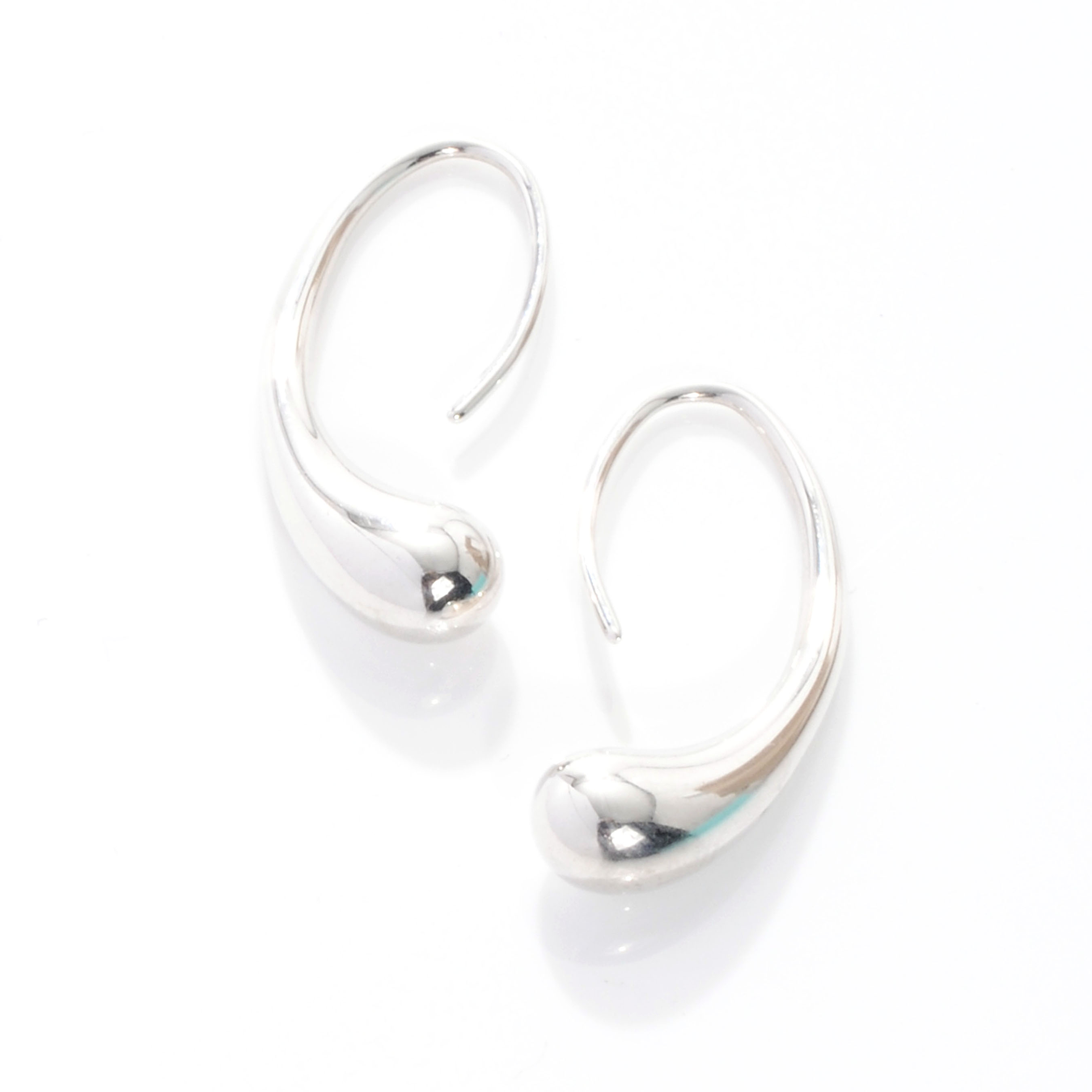 tiffany teardrop earrings silver