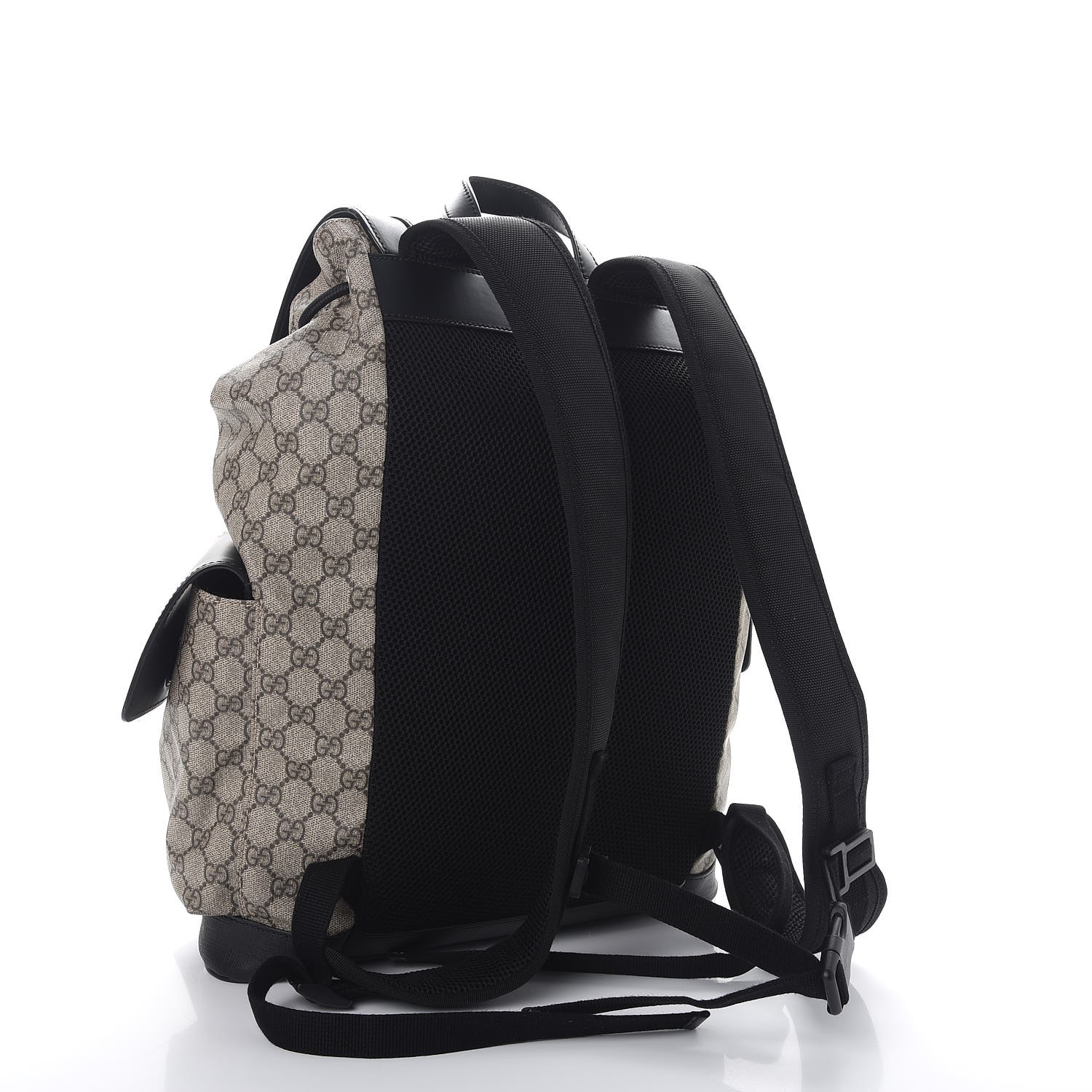 GUCCI GG Supreme Monogram Soft Backpack Black 333087