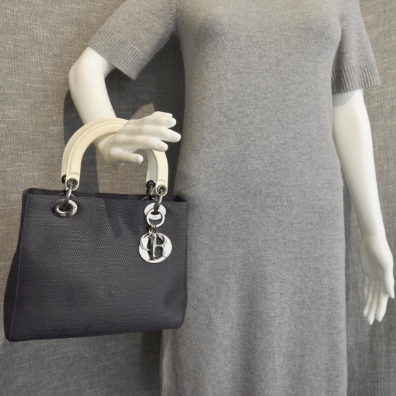 christian dior straw purse