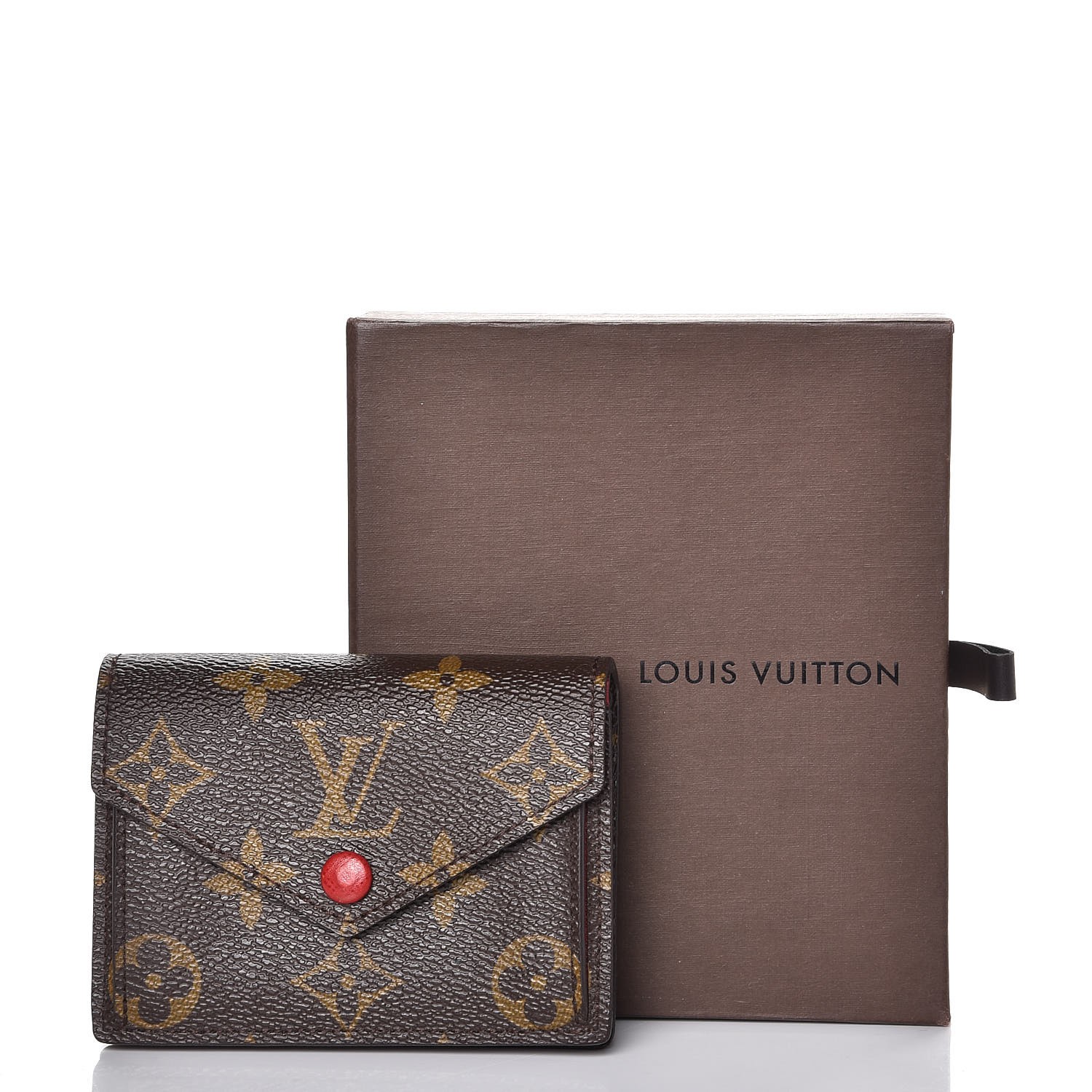 LOUIS VUITTON Monogram Compact Marie Wallet Rouge 332643