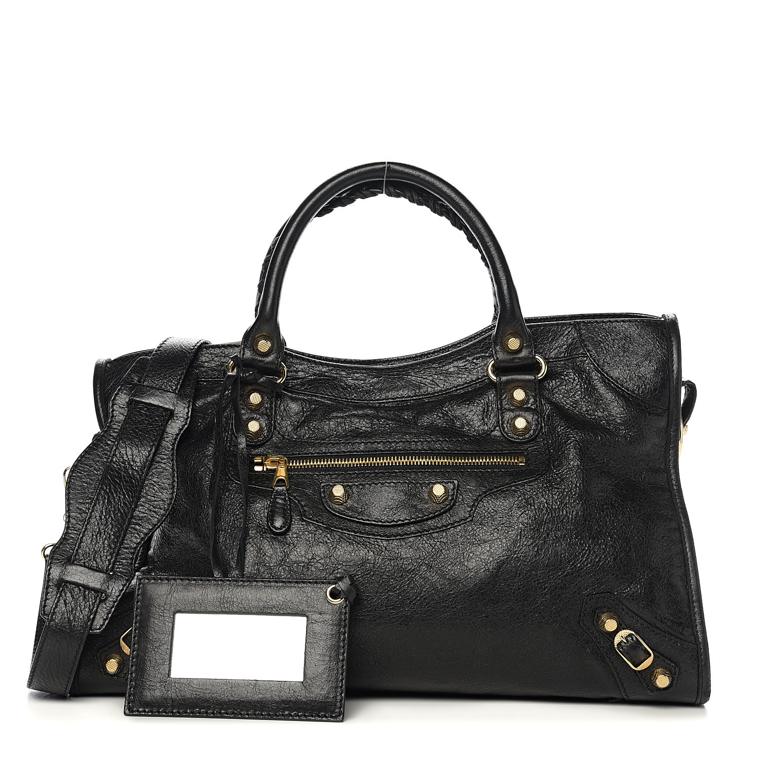 balenciaga gold city bag