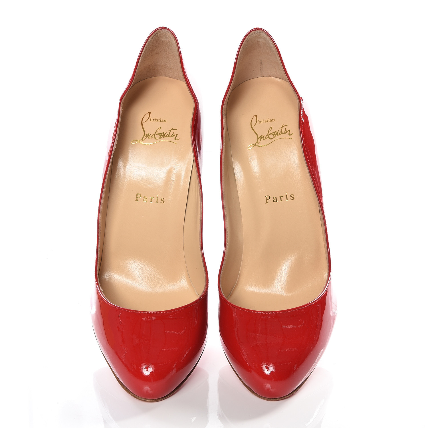 CHRISTIAN LOUBOUTIN Patent Wawy Dolly 100 Pumps 39 Red 539652 ...