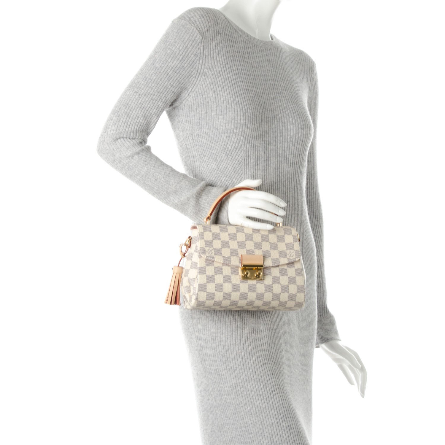Louis Vuitton Damier Azur Canvas Croisette Bag at 1stDibs