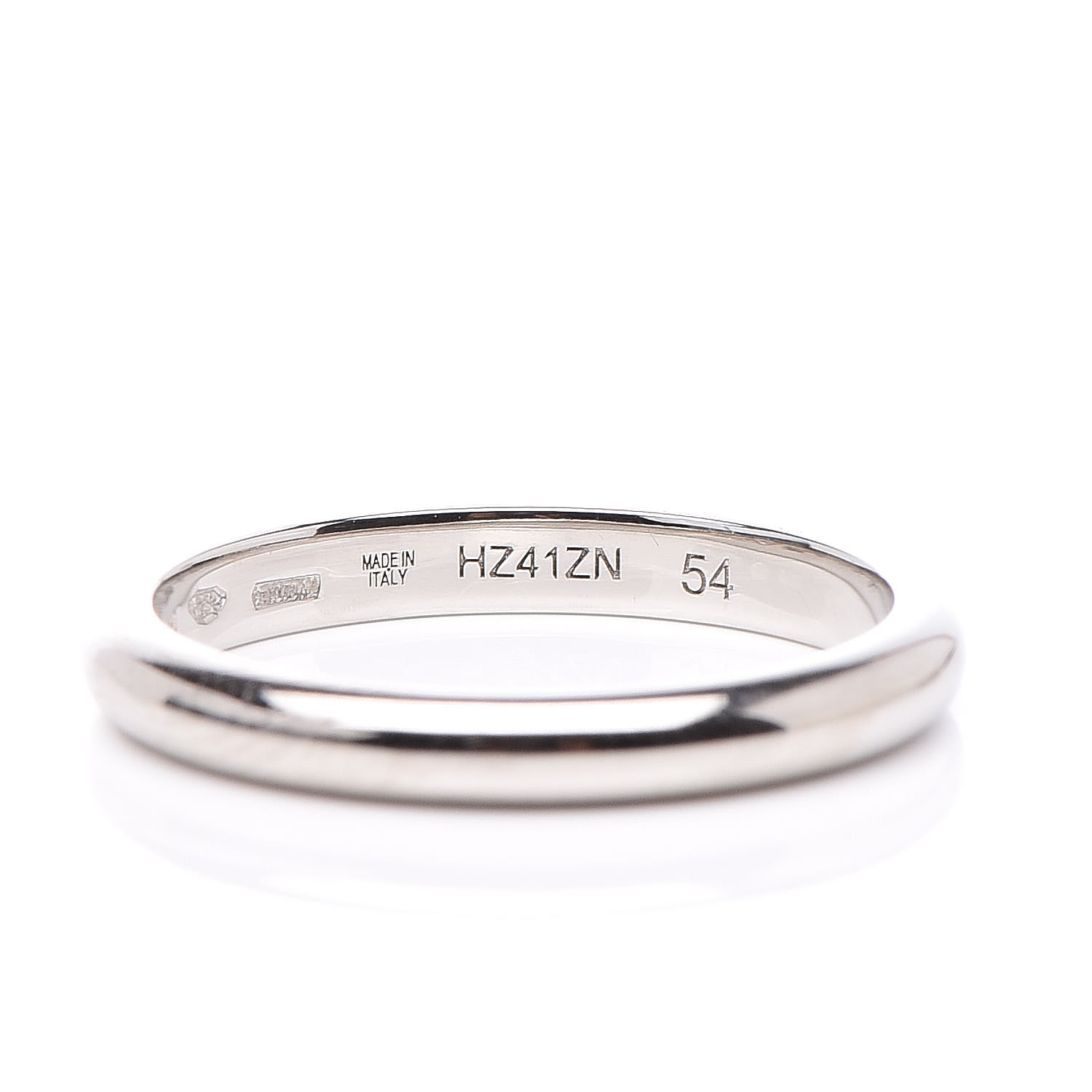 BVLGARI Platinum 2.65mm Fedi Wedding Ring 54 6.75 380093