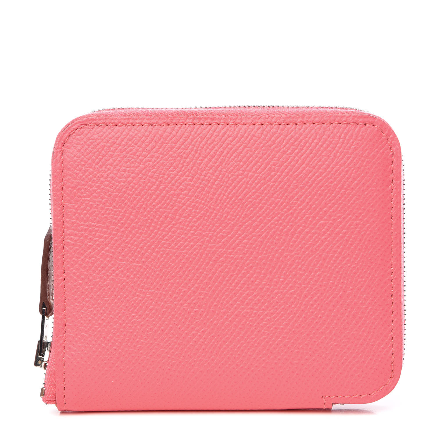 HERMES Epsom Silk'In Compact Wallet Rose Azalee 390050 | FASHIONPHILE