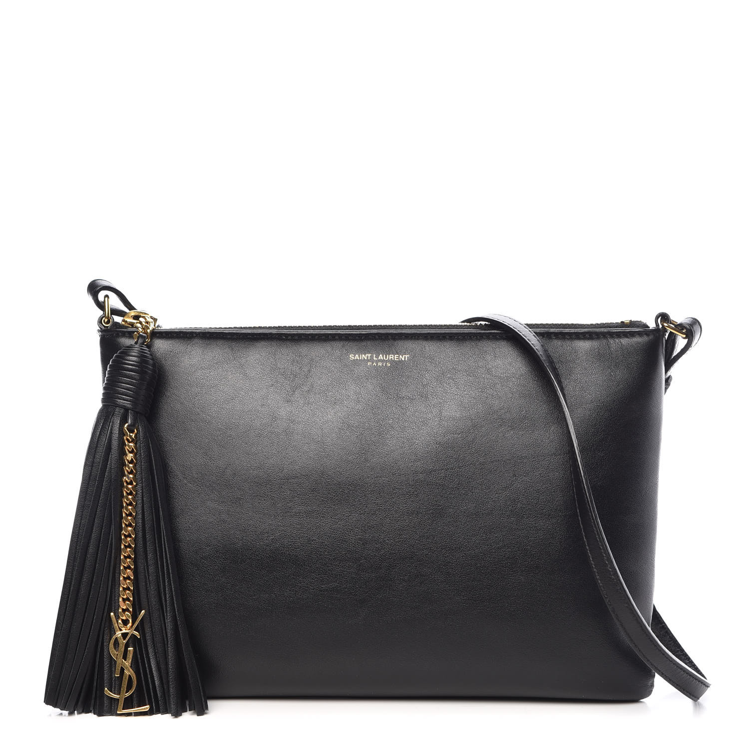Saint Lau Calfskin Monogram Crossbody Bag Black Saint Lau Calfskin Monogram Crossbody Bag Black