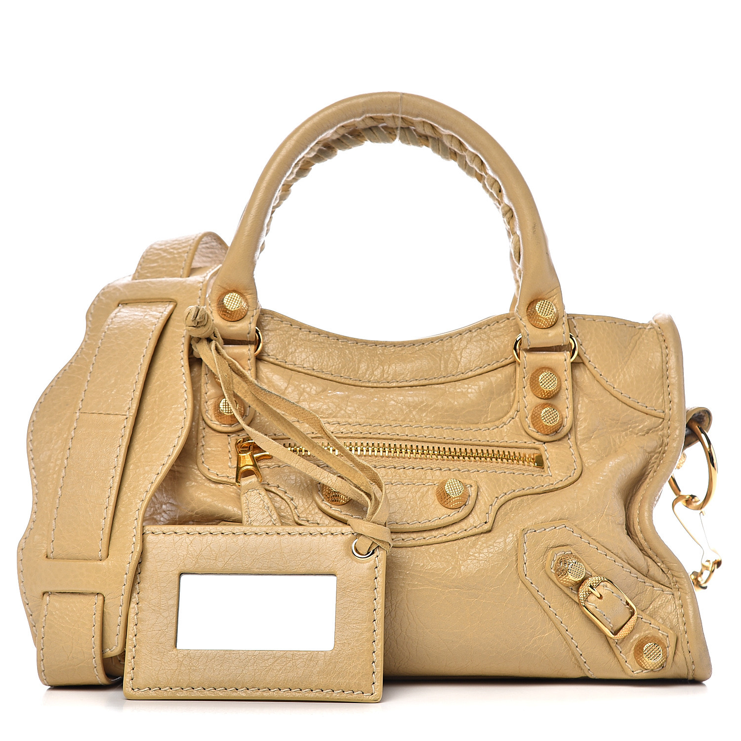 BALENCIAGA Giant 12 Gold Hardware Mini City Beige 533317 |