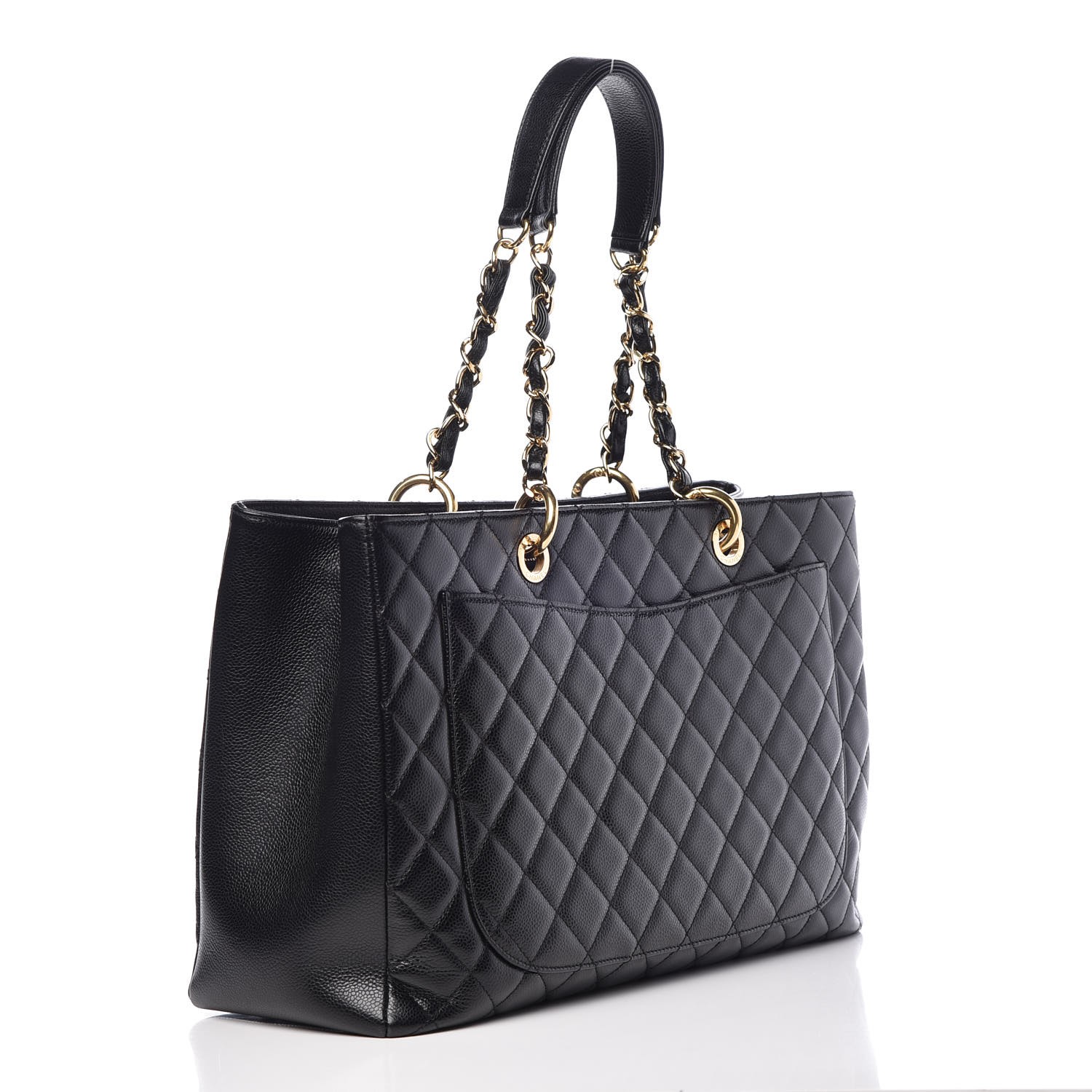 CHANEL Caviar Quilted XL Grand Shopping Tote GST Black 336159