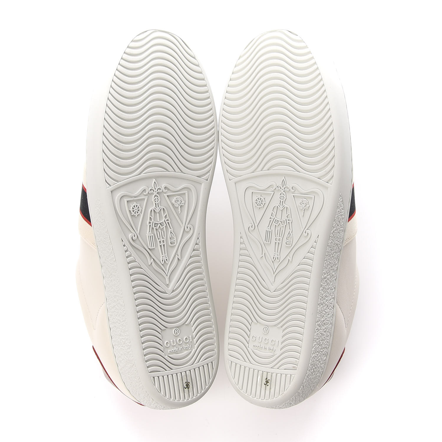 Gucci Calfskin Womens New Ace Stripe Sneakers 36 White Fashionphile