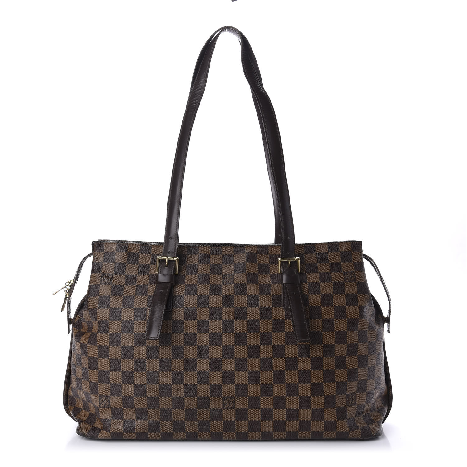 Louis Vuitton Cabas Rivington Damier Ebene Tote Bag Brown For Sale at  1stDibs