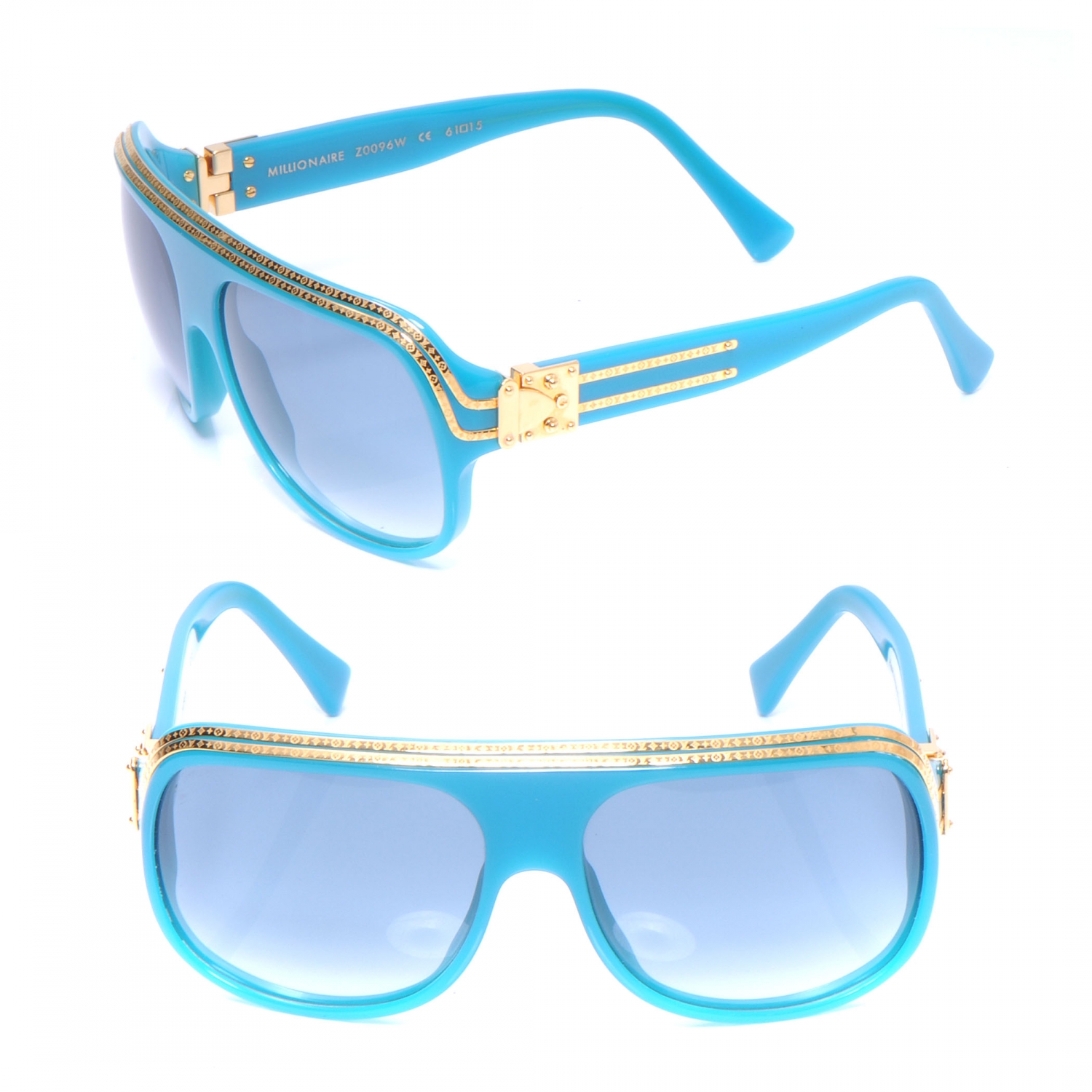 1.1 millionnaires sunglasses Louis Vuitton Turquoise in Plastic