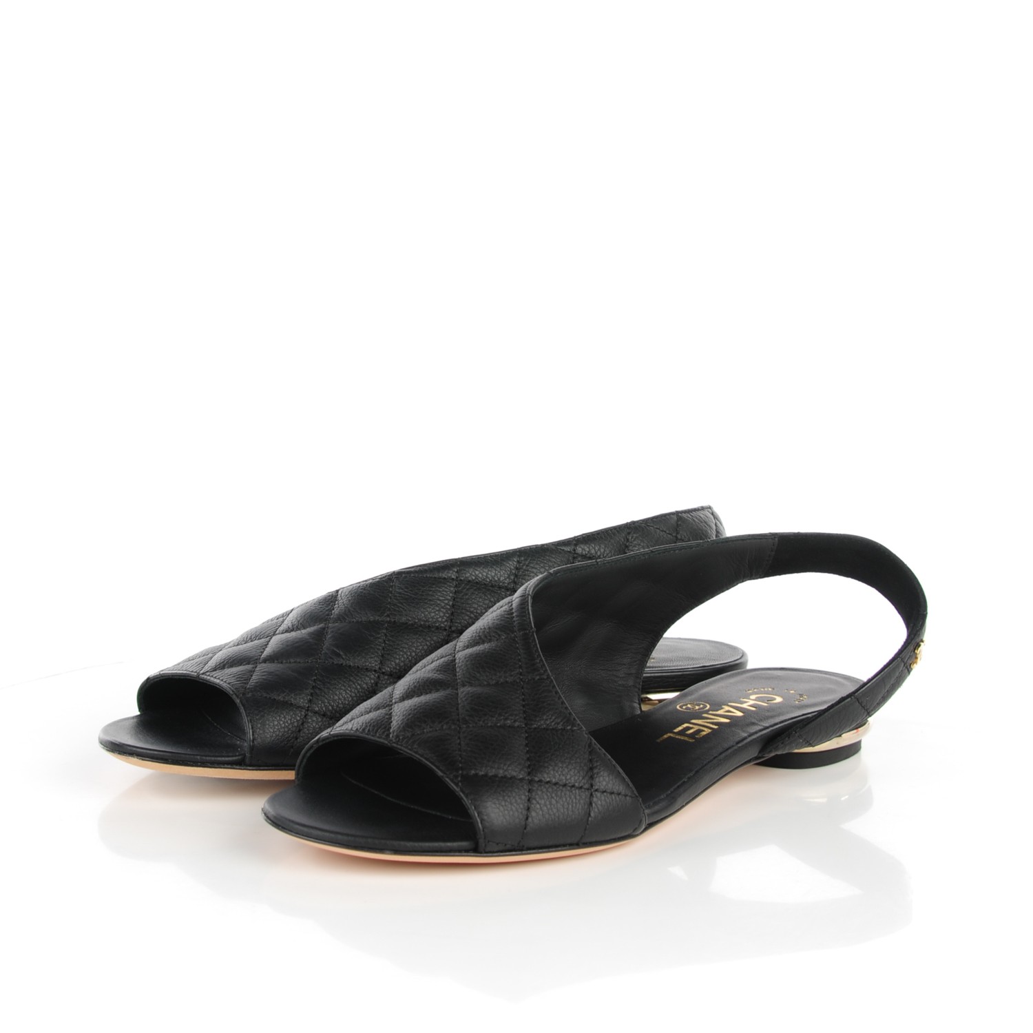 chanel calfskin sandals