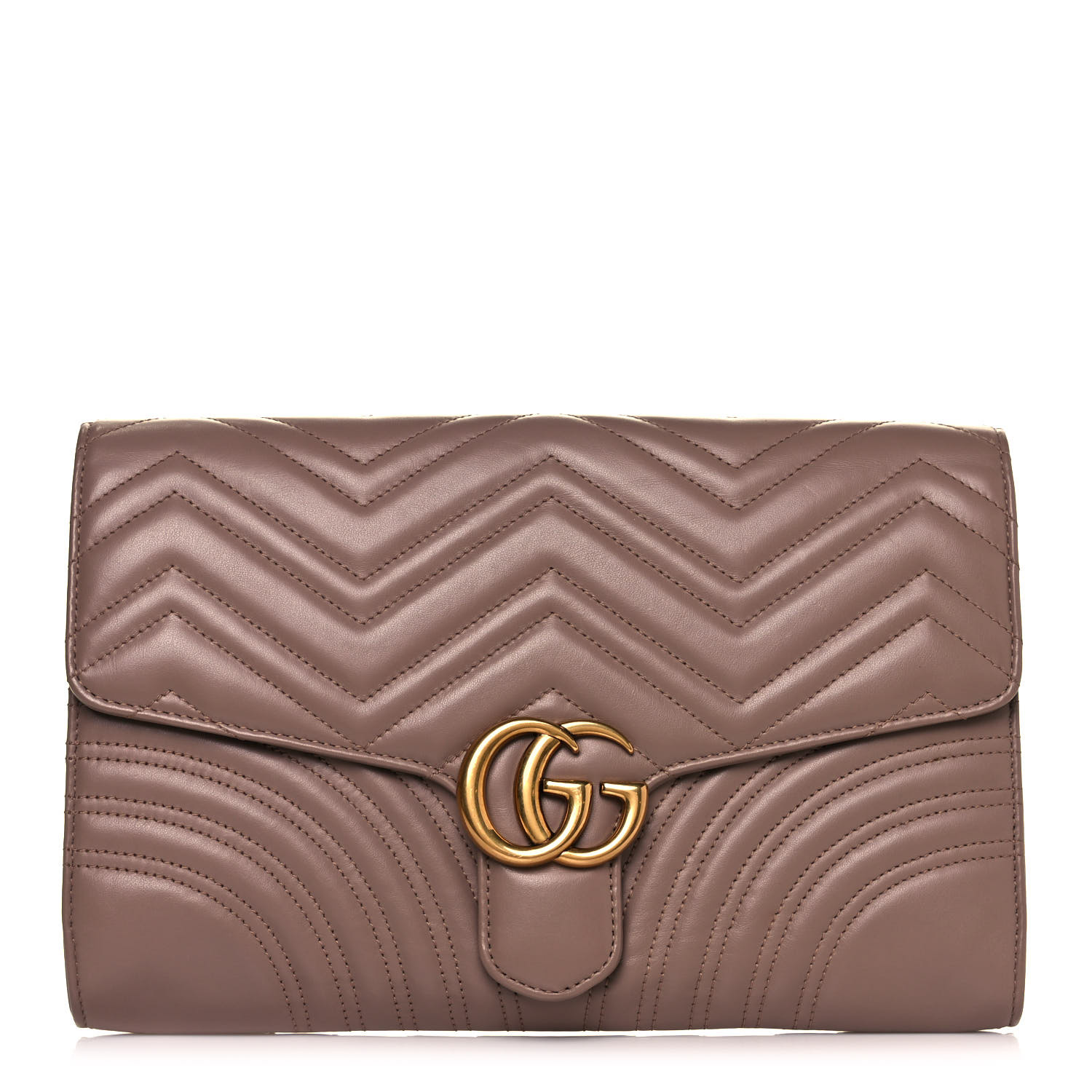 GUCCI Matelasse GG Marmont Clutch Old Rose 880335 | FASHIONPHILE