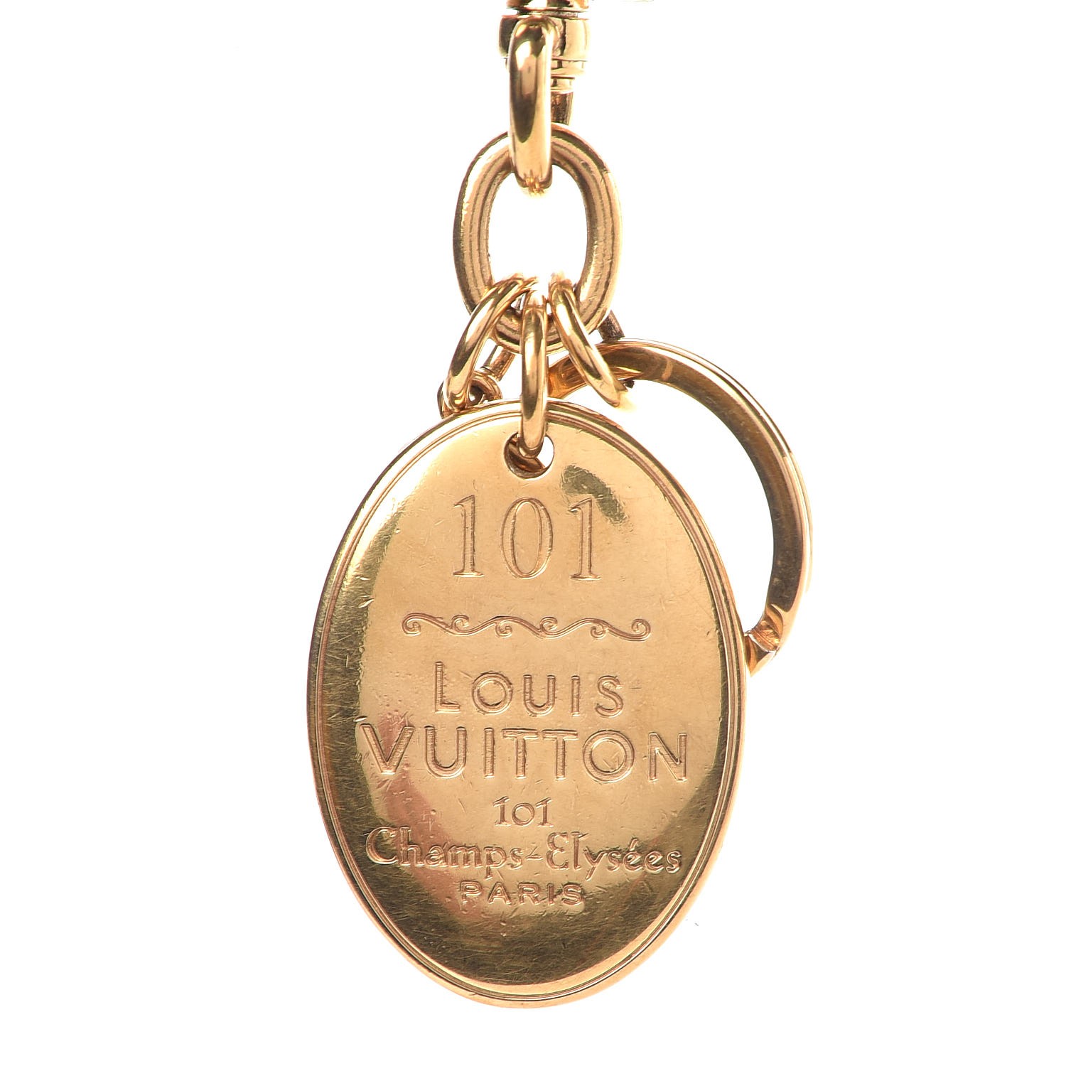LOUIS VUITTON 101 Champs Elysees Maison Key Charm Gold 302477
