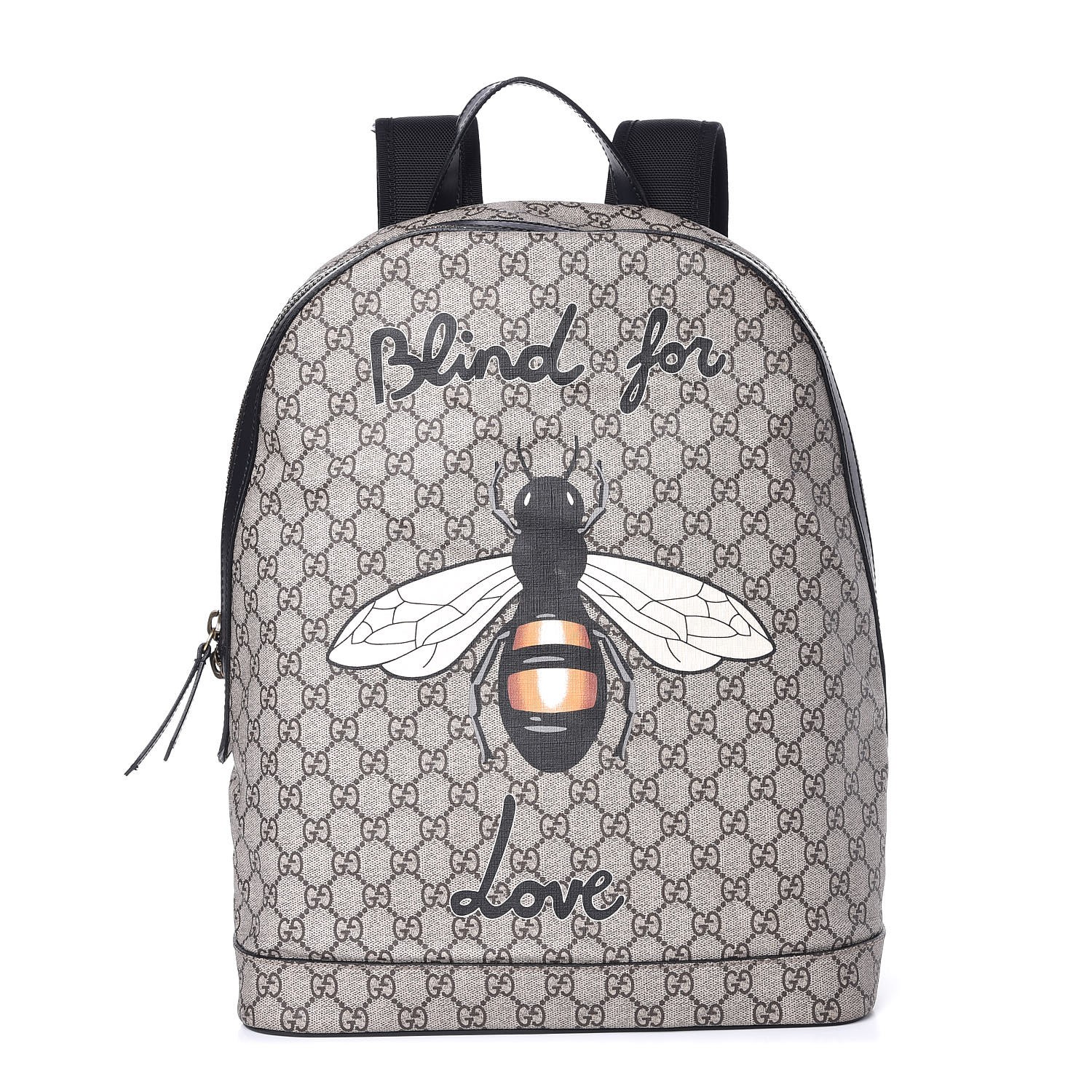 black gucci backpack with bee