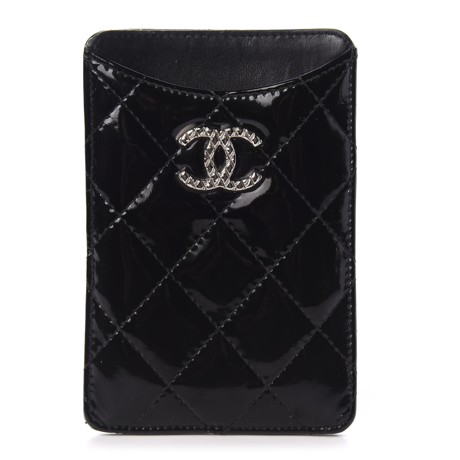 Chanel Patent Quilted Brilliant Iphone Case Black Fashionphile Chanel Patent Quilted Brilliant Iphone Case Black Fashionphile