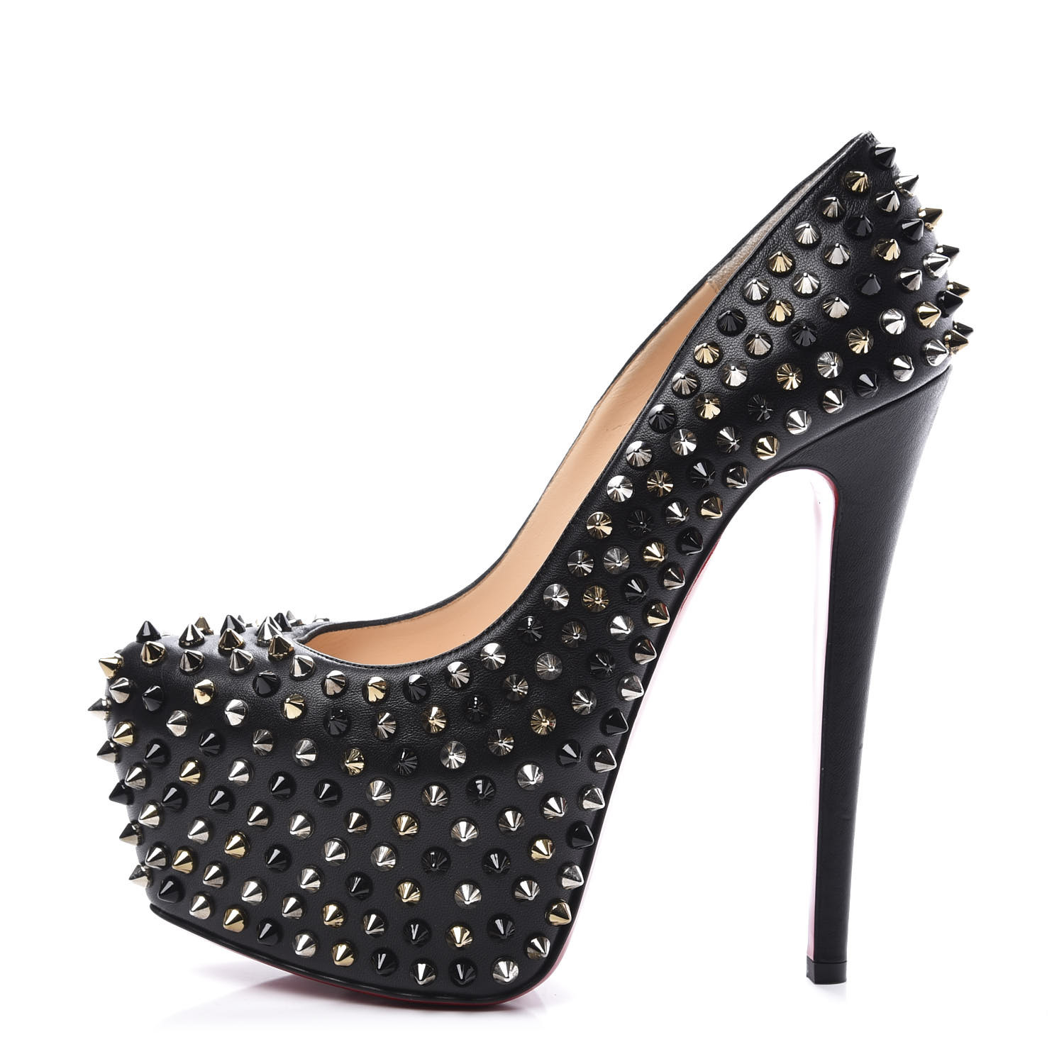 black spike louboutin heels
