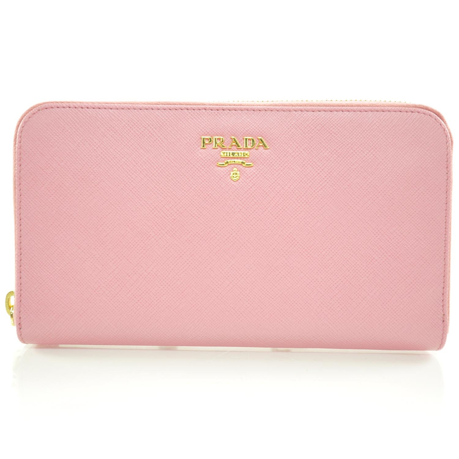 prada saffiano zip wallet