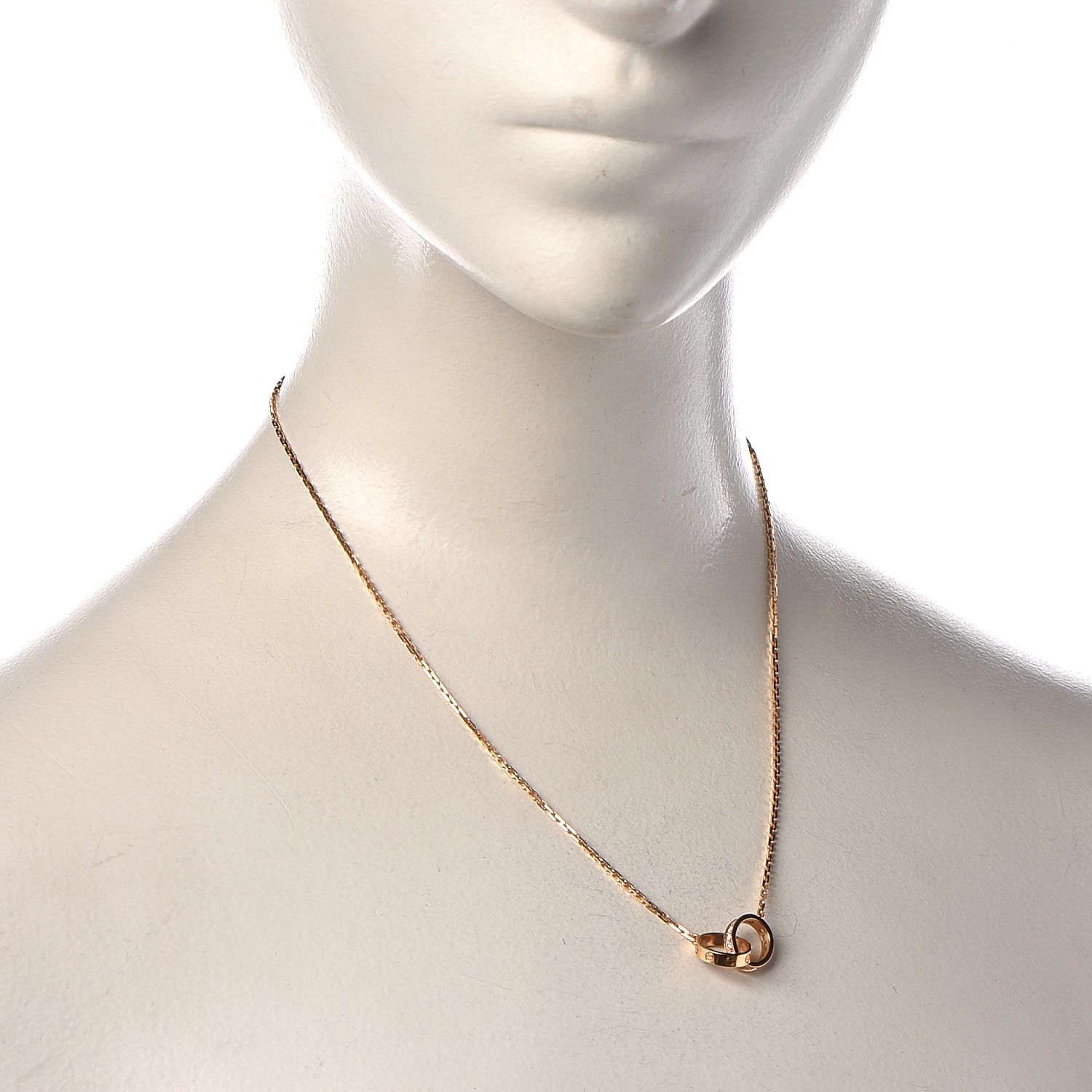 cartier pink gold love necklace