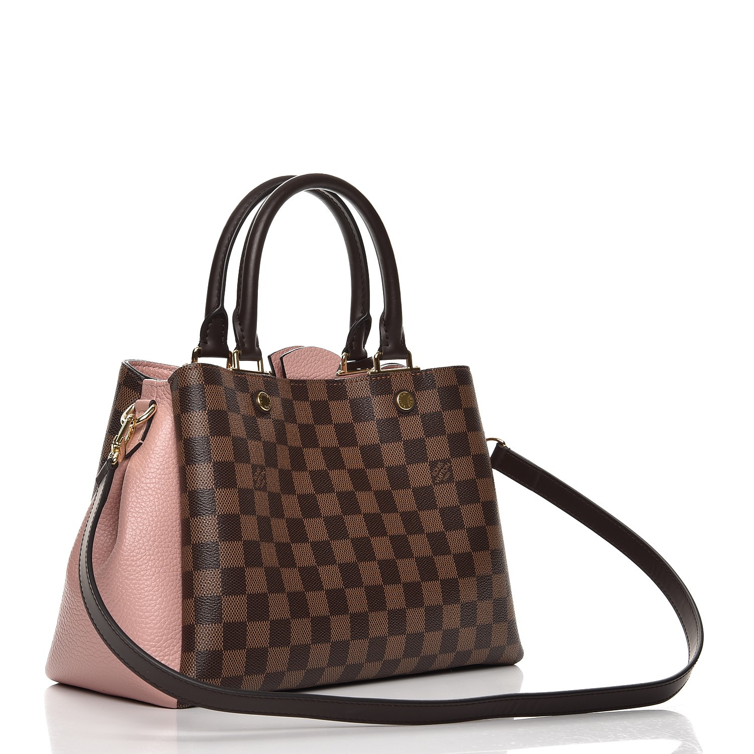 LOUIS VUITTON Damier Ebene Cuir Taurillon Brittany Magnolia 225617