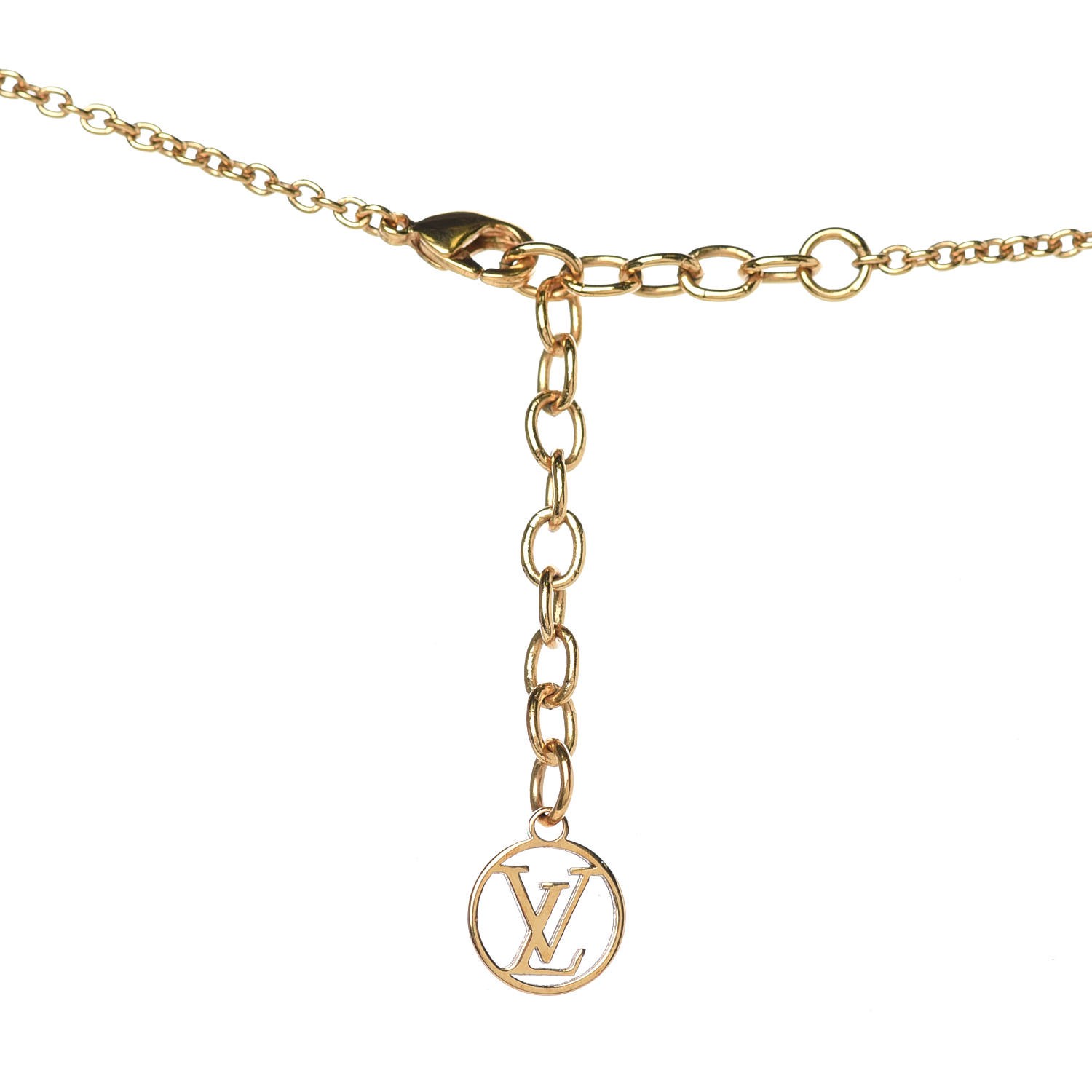 LOUIS VUITTON Essential V Necklace Gold 332660