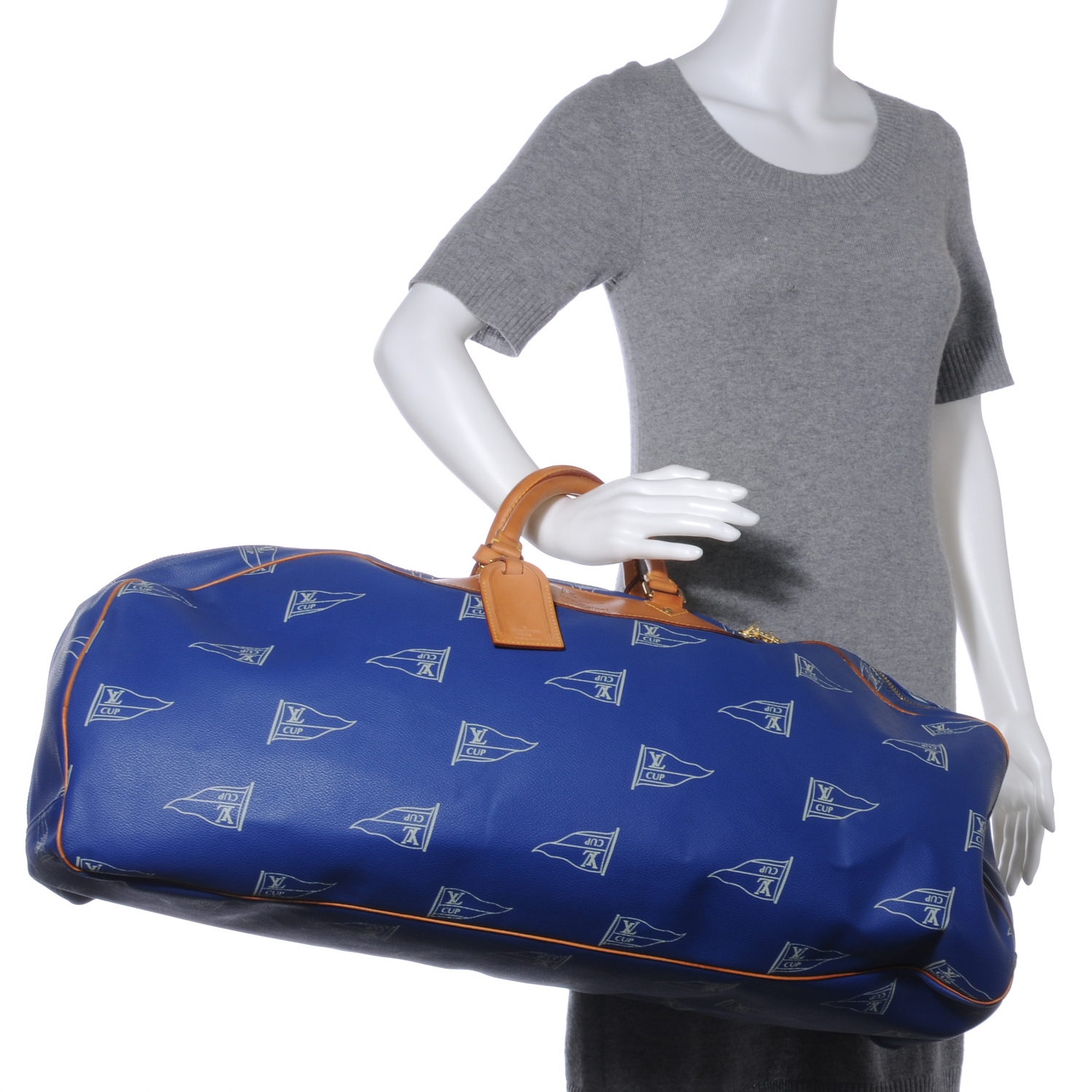 LOUIS VUITTON Americas Cup Boston Duffel Bag Blue 41451