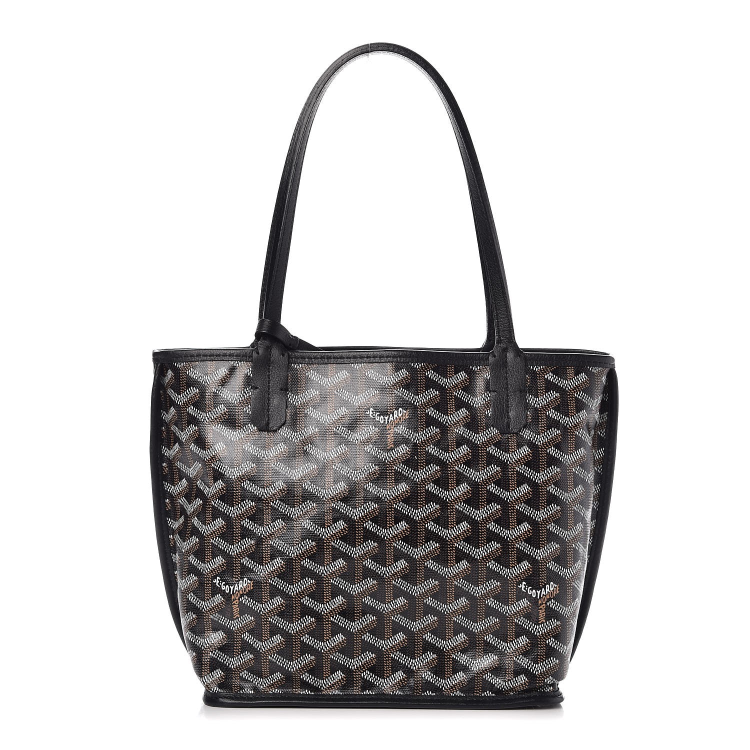 GOYARD Goyardine Reversible Mini Anjou Black 312624