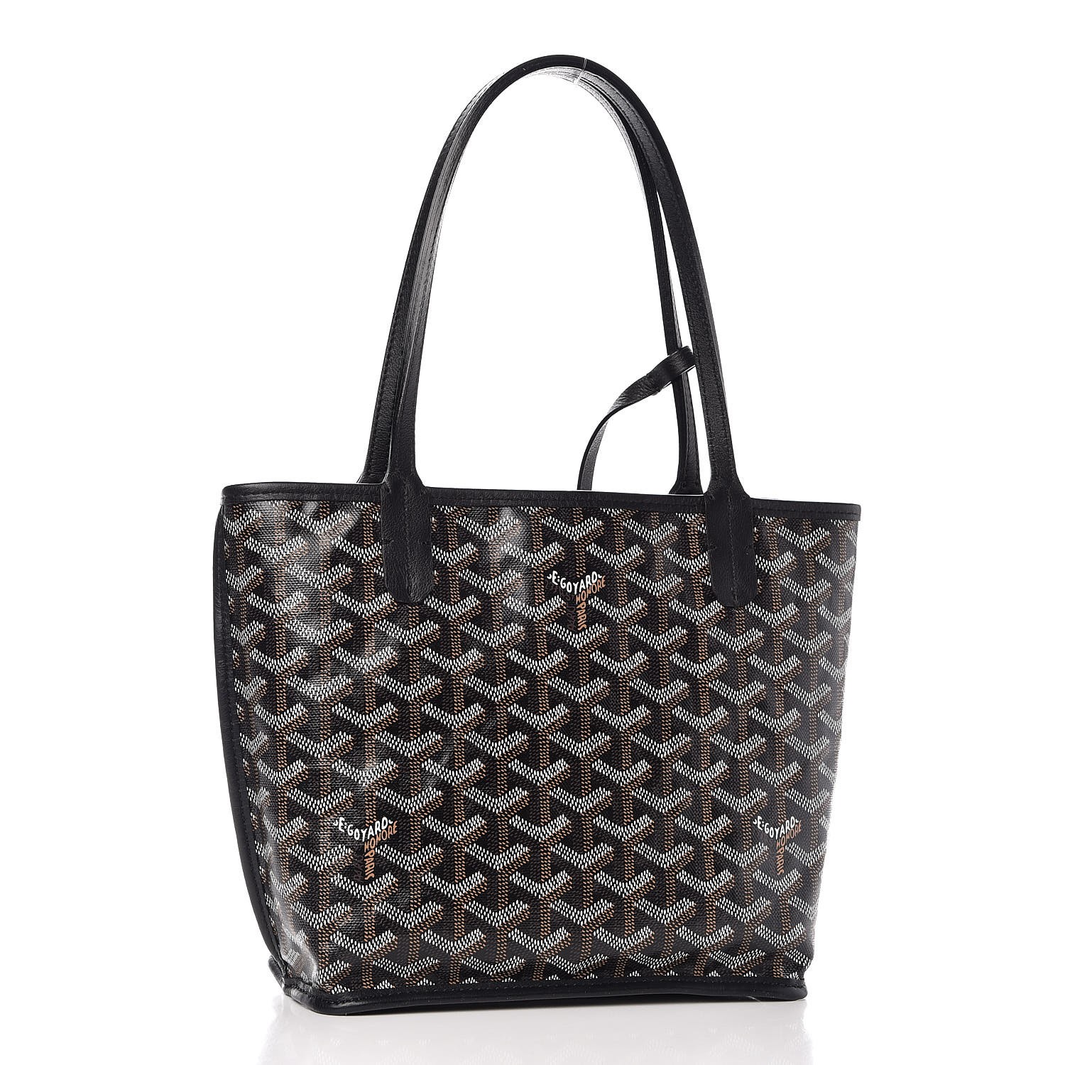 GOYARD Goyardine Reversible Mini Anjou Black 312624