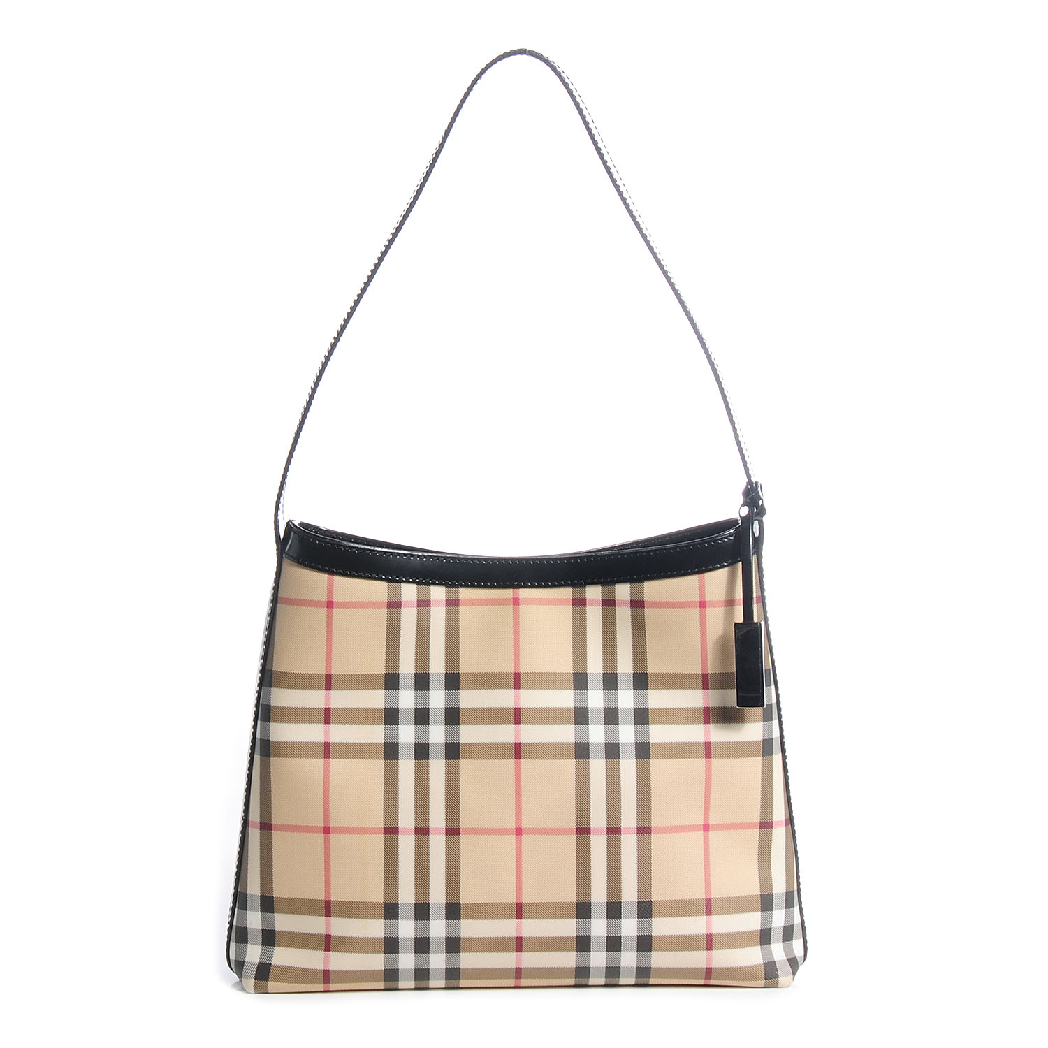 BURBERRY Nova Check Shoulder Bag Black 77520