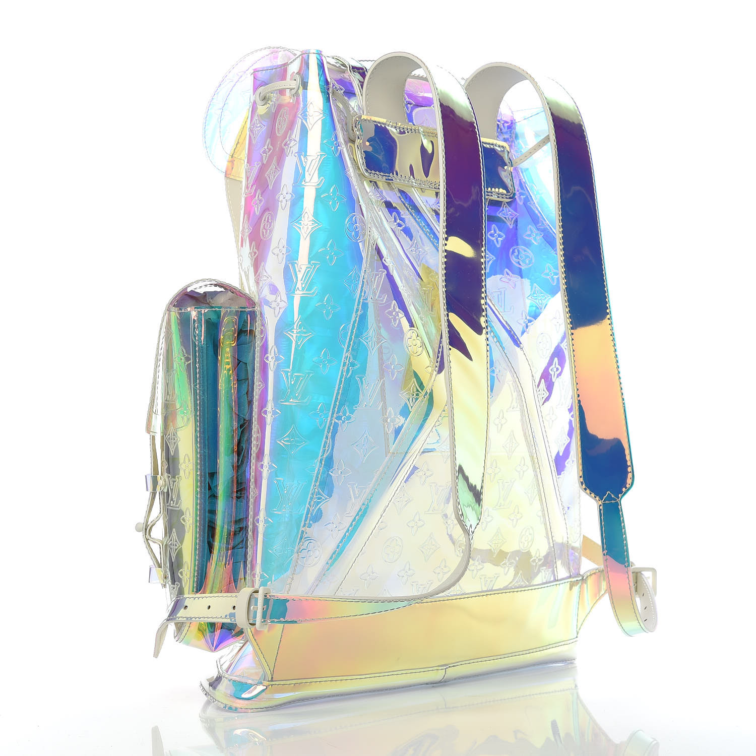 LOUIS VUITTON PVC Monogram Christopher Backpack GM Iridescent Prism 423547
