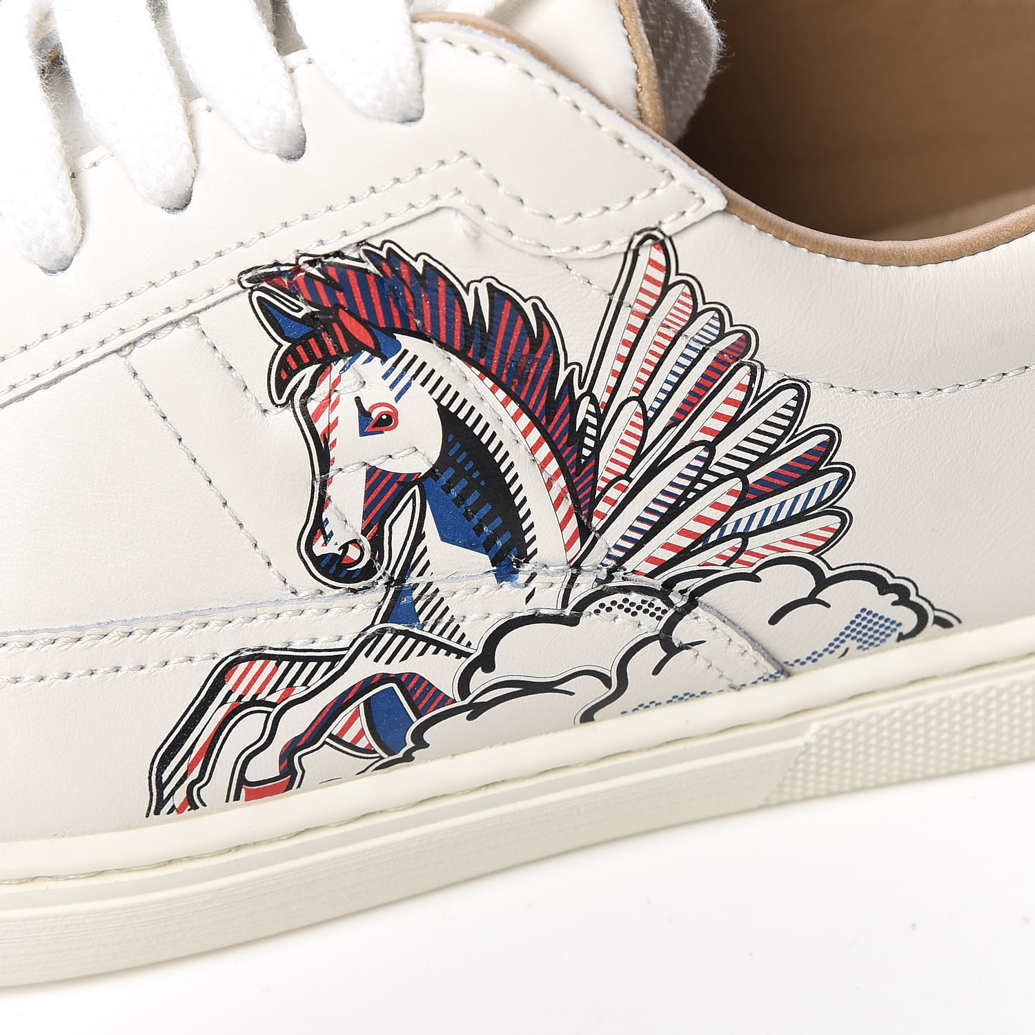 HERMES Calfskin Pegase Pop Womens Quicker Sneakers 36.5 White HERMES Calfskin Pegase Pop Womens Quicker Sneakers 36.5 White