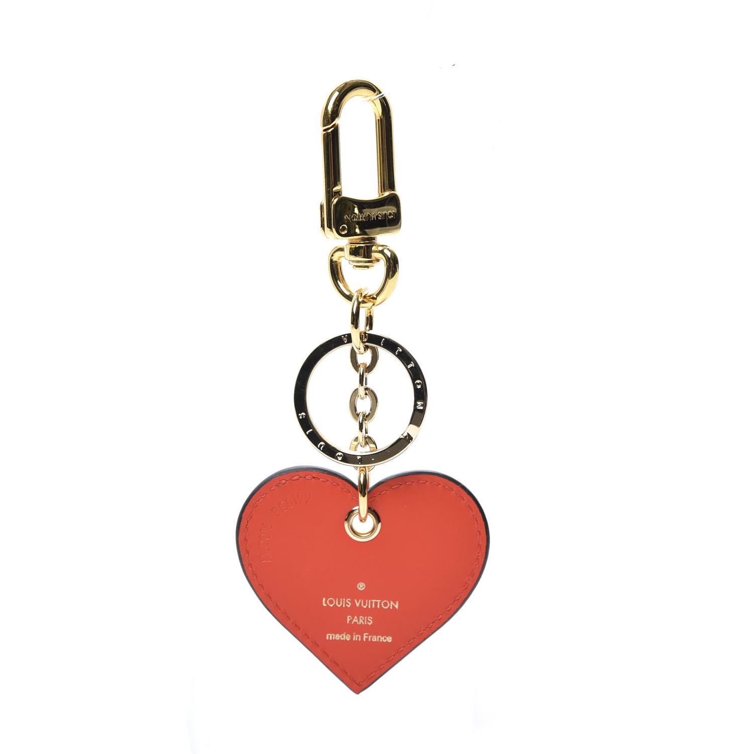 LOUIS VUITTON Vernis Degrade Love Lock Heart Key Holder Bag Charm Pink Red 553308