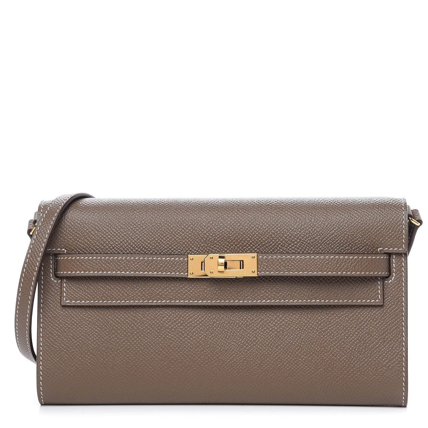 HERMES Epsom Kelly Wallet To Go Etoupe 547908