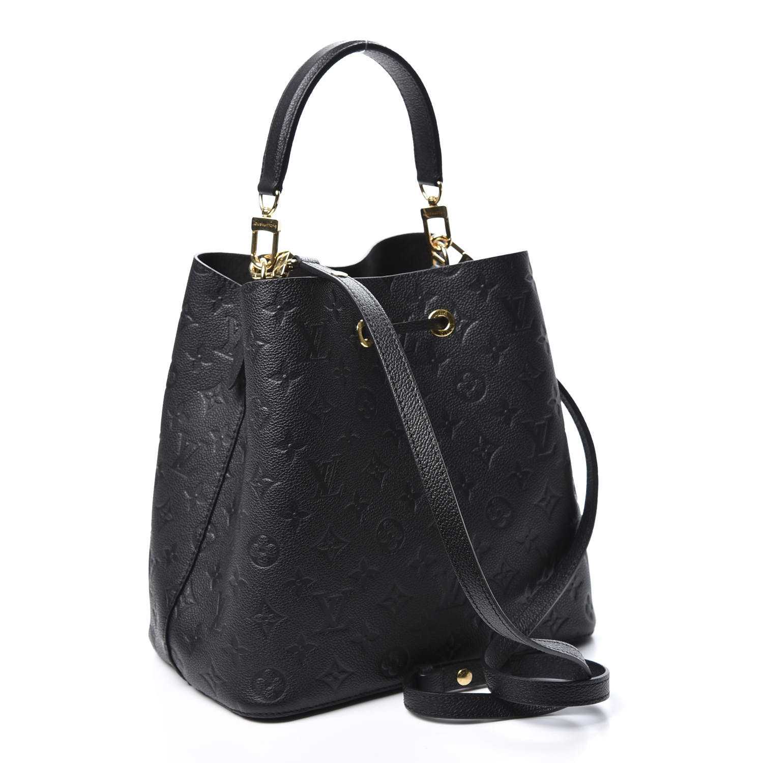 LV Neonoe MM Monogram Empreinte Tourterelle Gray/Cream