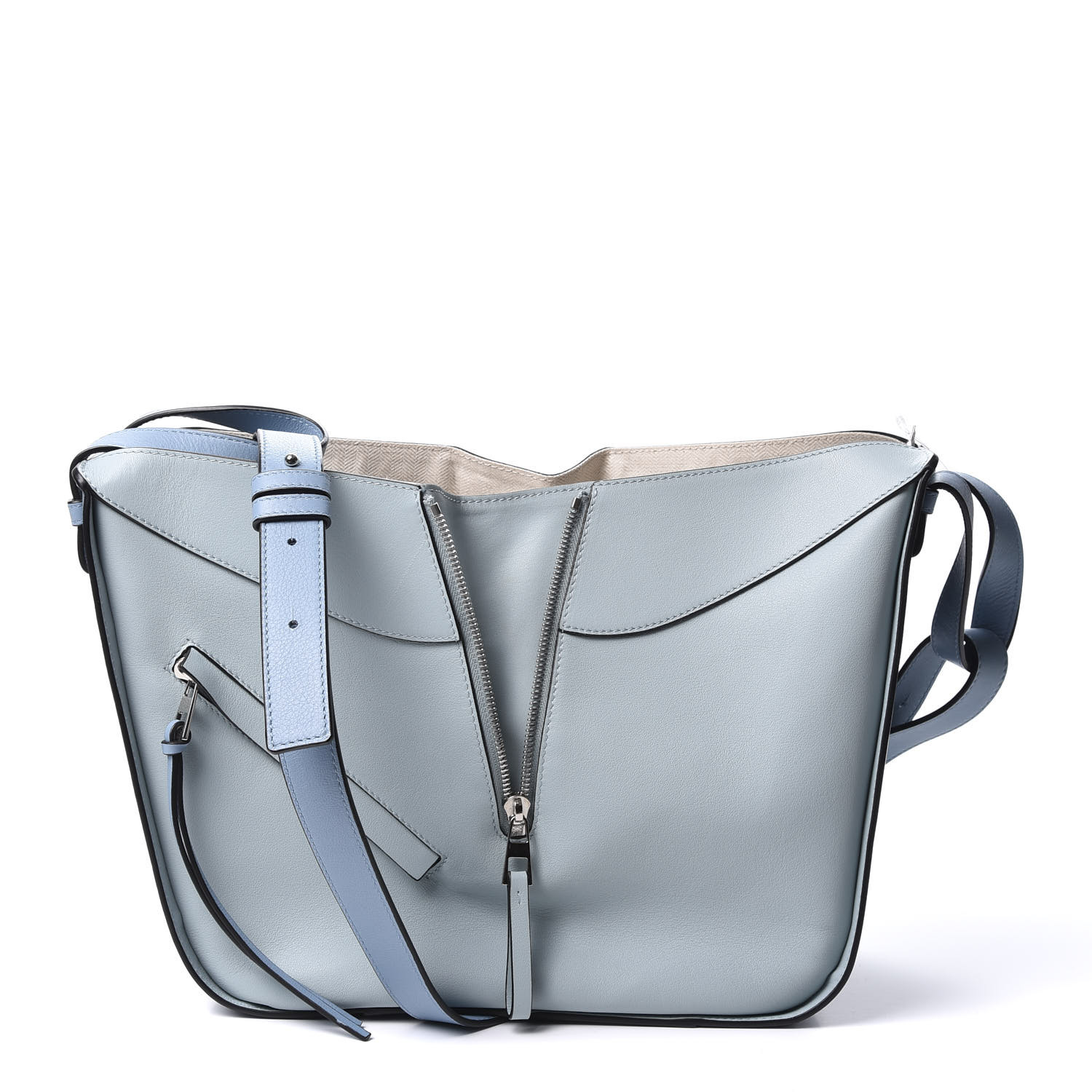 light blue messenger bag