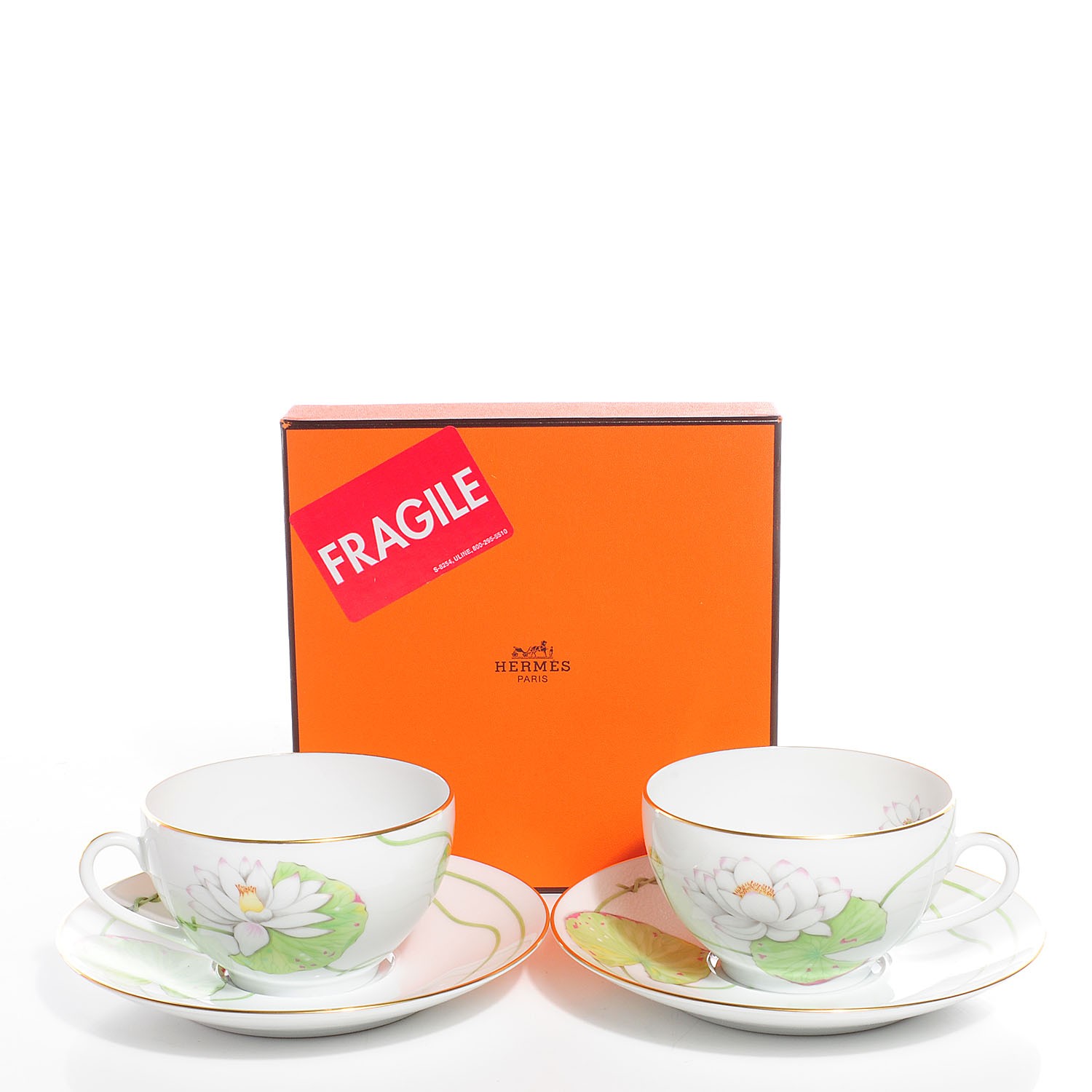 HERMES Porcelain Nil Breakfast Cup And SaucerSet Of 2 91817