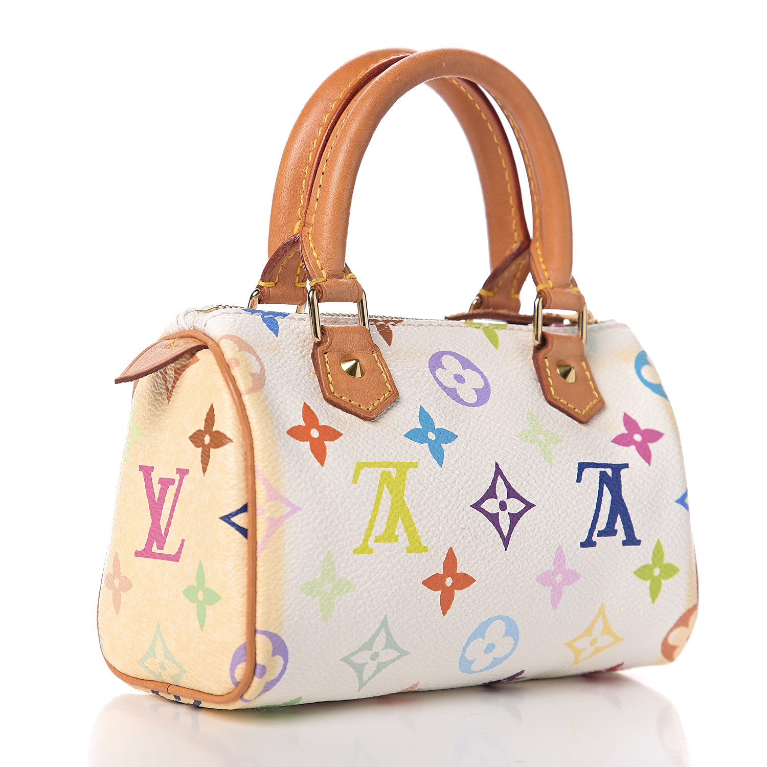 LOUIS VUITTON Monogram Multicolor Mini Sac HL Speedy White 560871