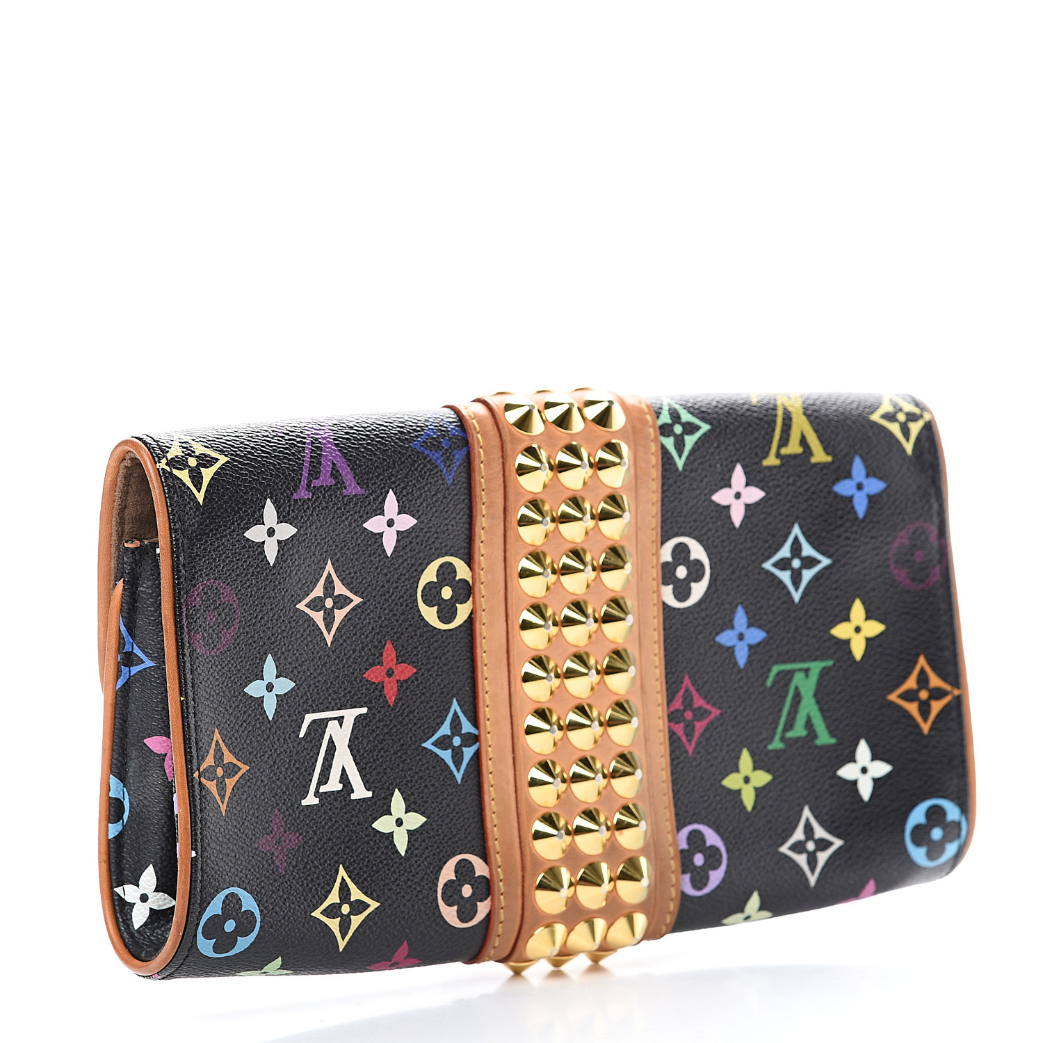 LOUIS VUITTON Monogram Multicolor Courtney Clutch Black 573709