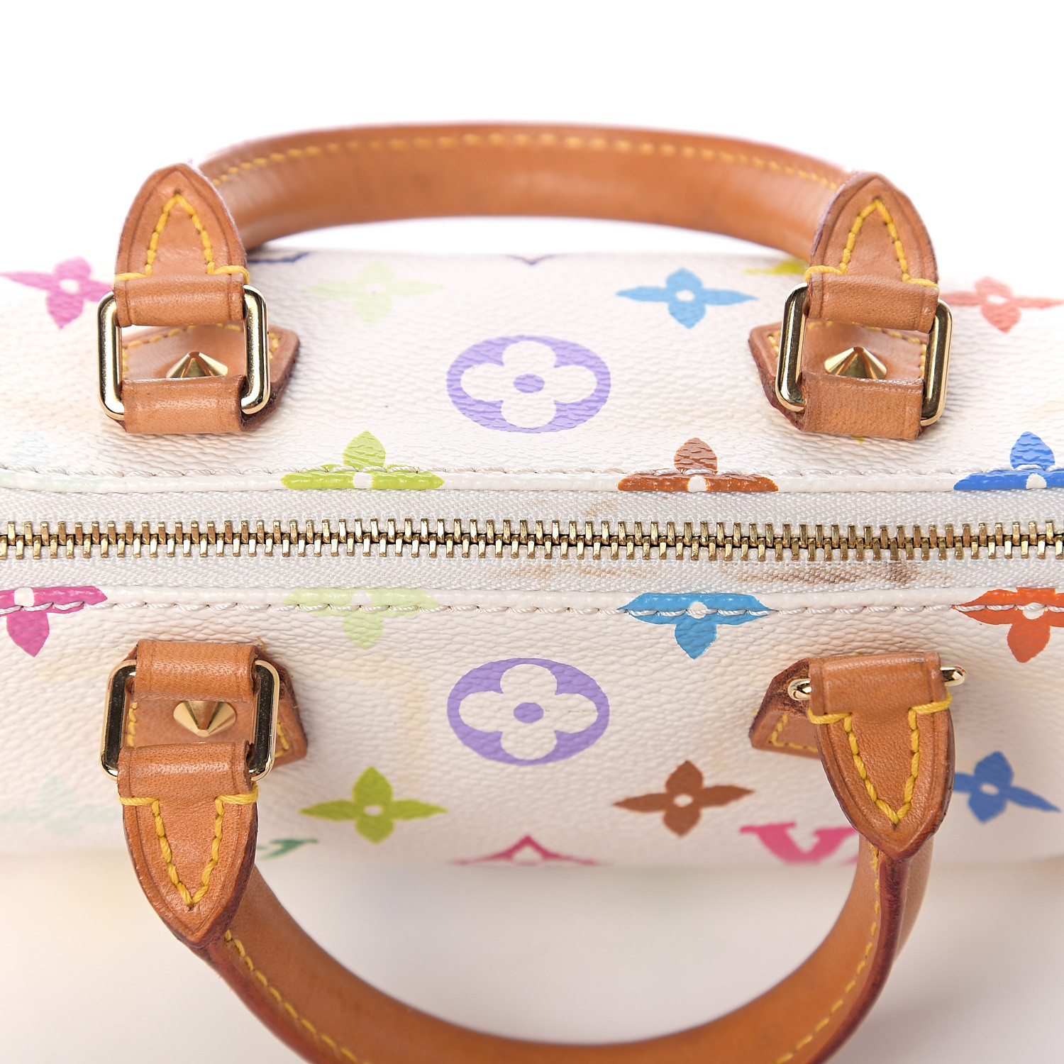 LOUIS VUITTON Monogram Multicolor Mini Sac HL Speedy White 560871