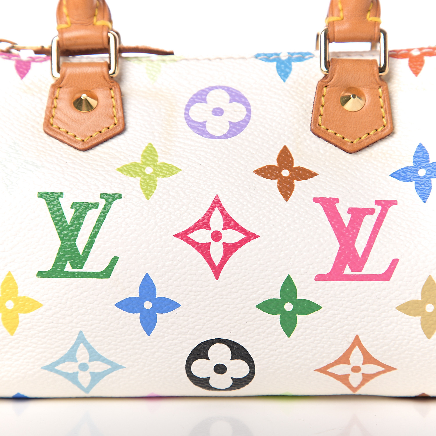 LOUIS VUITTON Monogram Multicolor Mini Sac HL Speedy White 560871