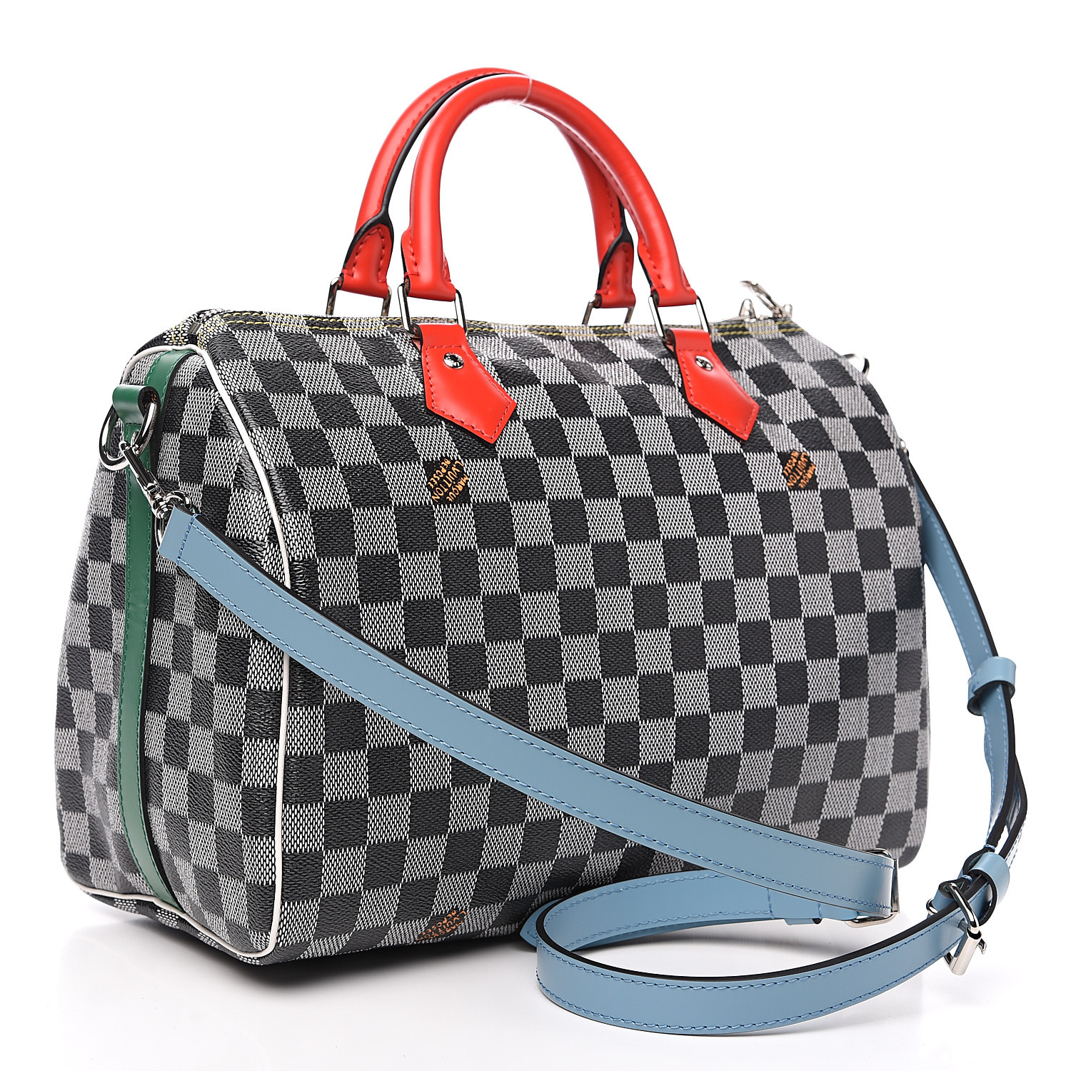 LOUIS VUITTON Damier Speedy Bandouliere 30 Black White 554305