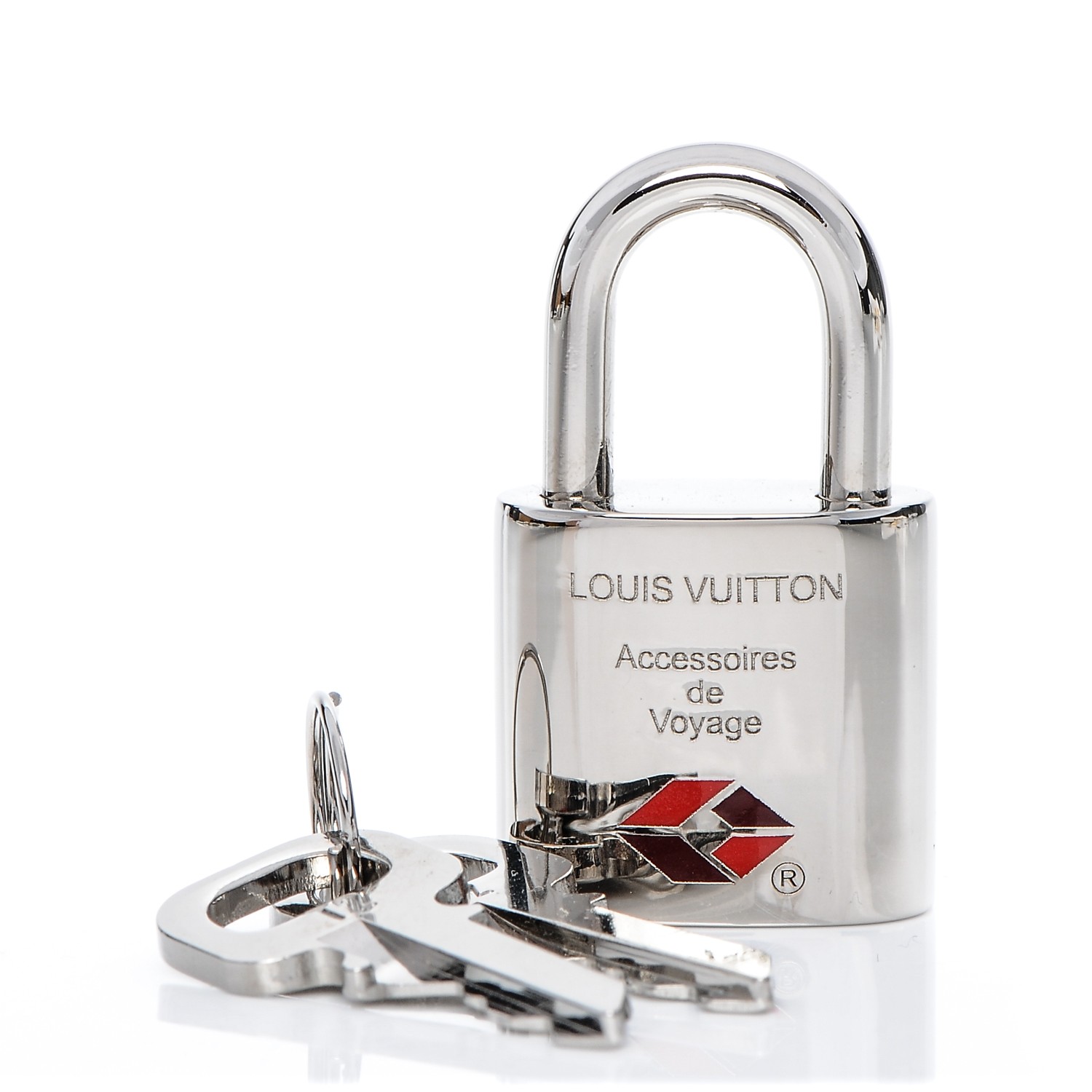 LOUIS VUITTON Palladium TSA Lock and Key Set 007 195540