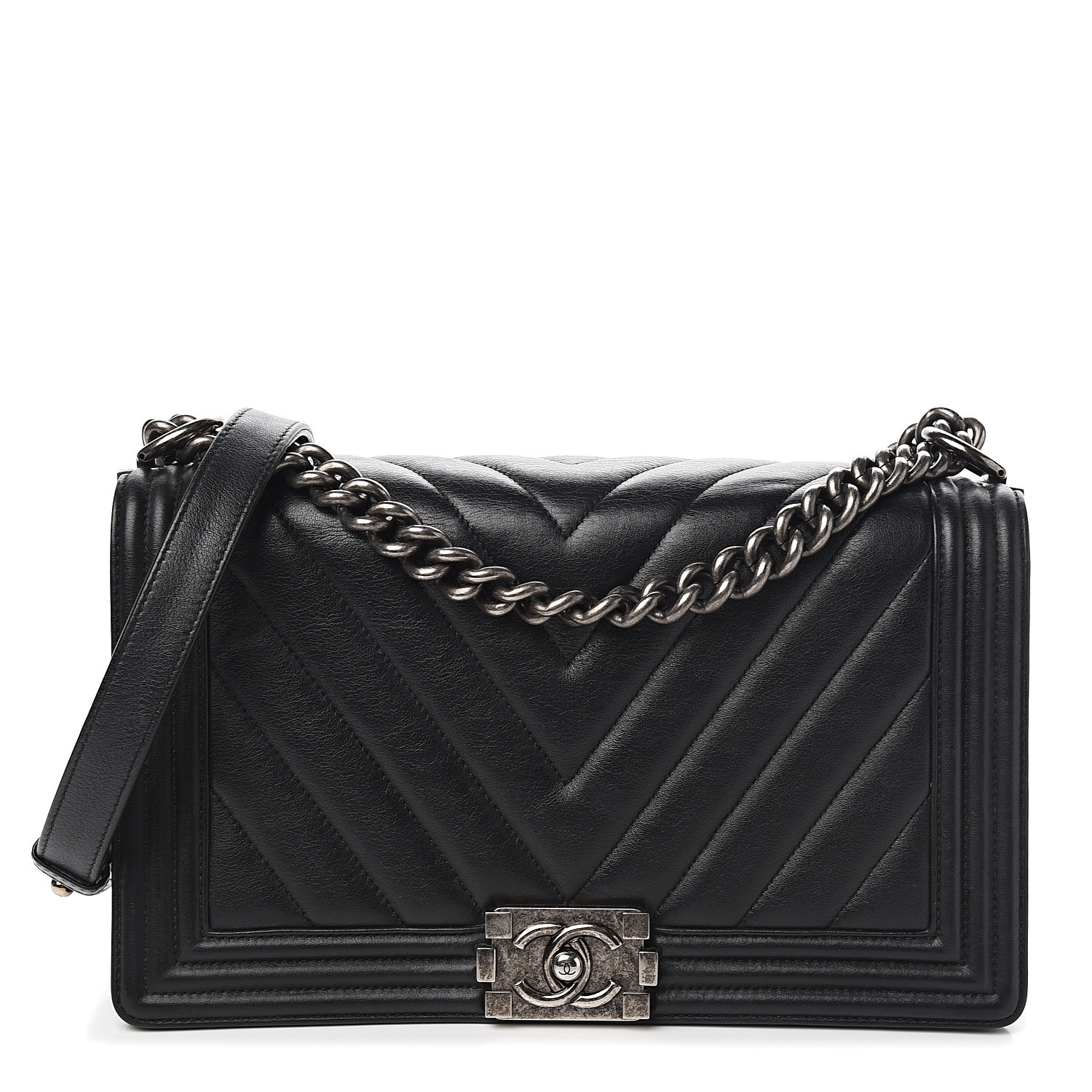 chanel calfskin quilted new medium boy flap black