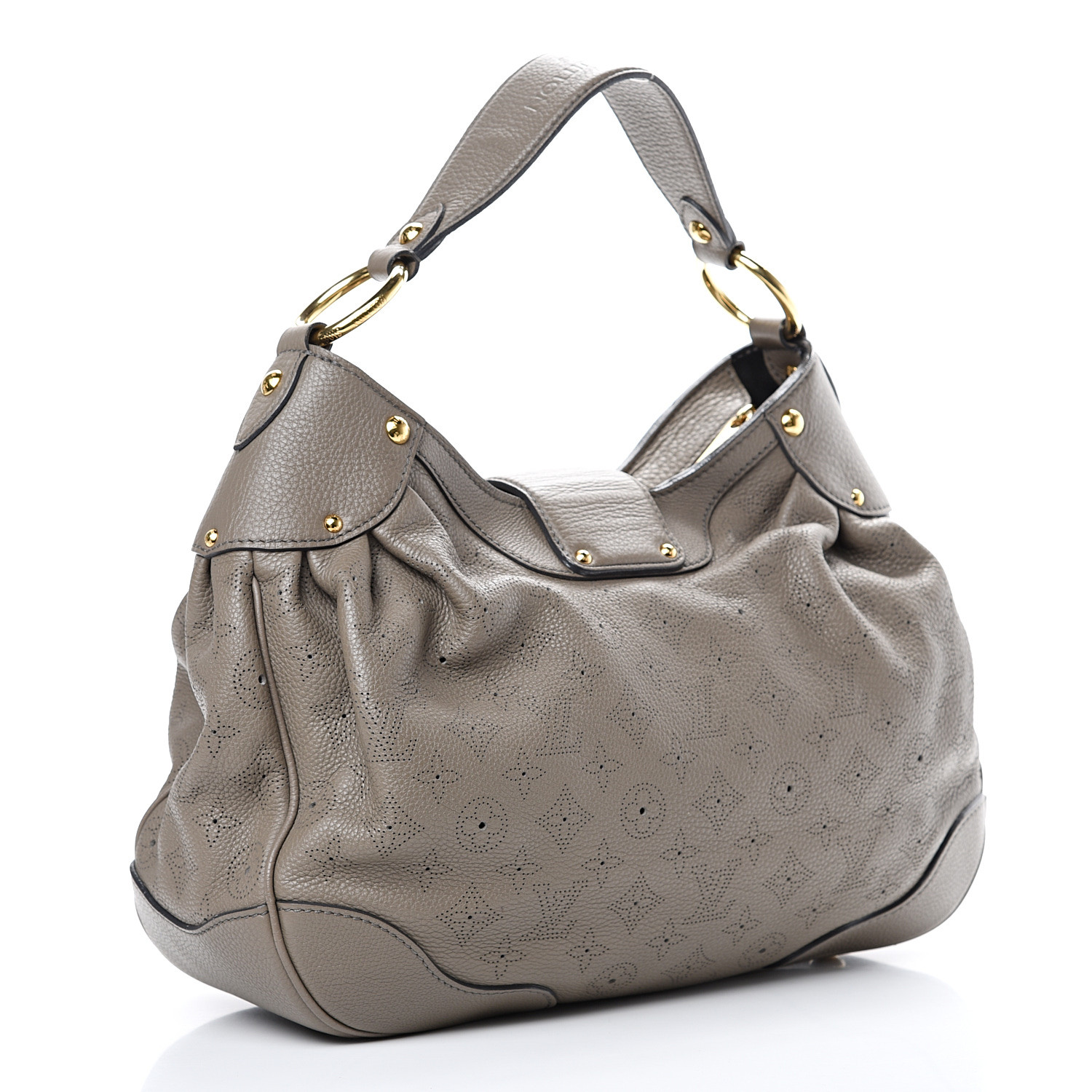 LOUIS VUITTON SOLAR PM LEATHER MAHINA PERFORATED BEIGE HANDBAG