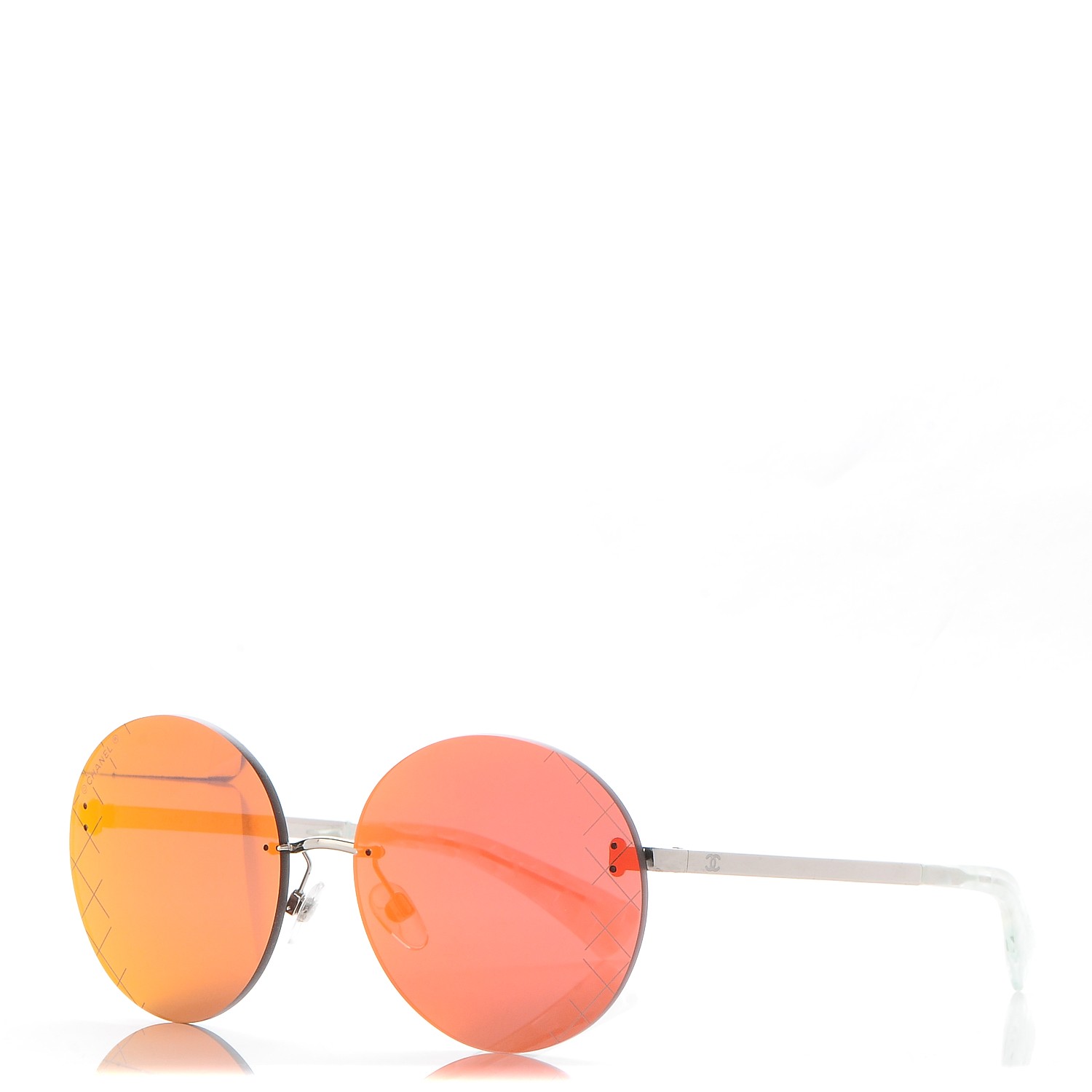 chanel round mirrored sunglasses