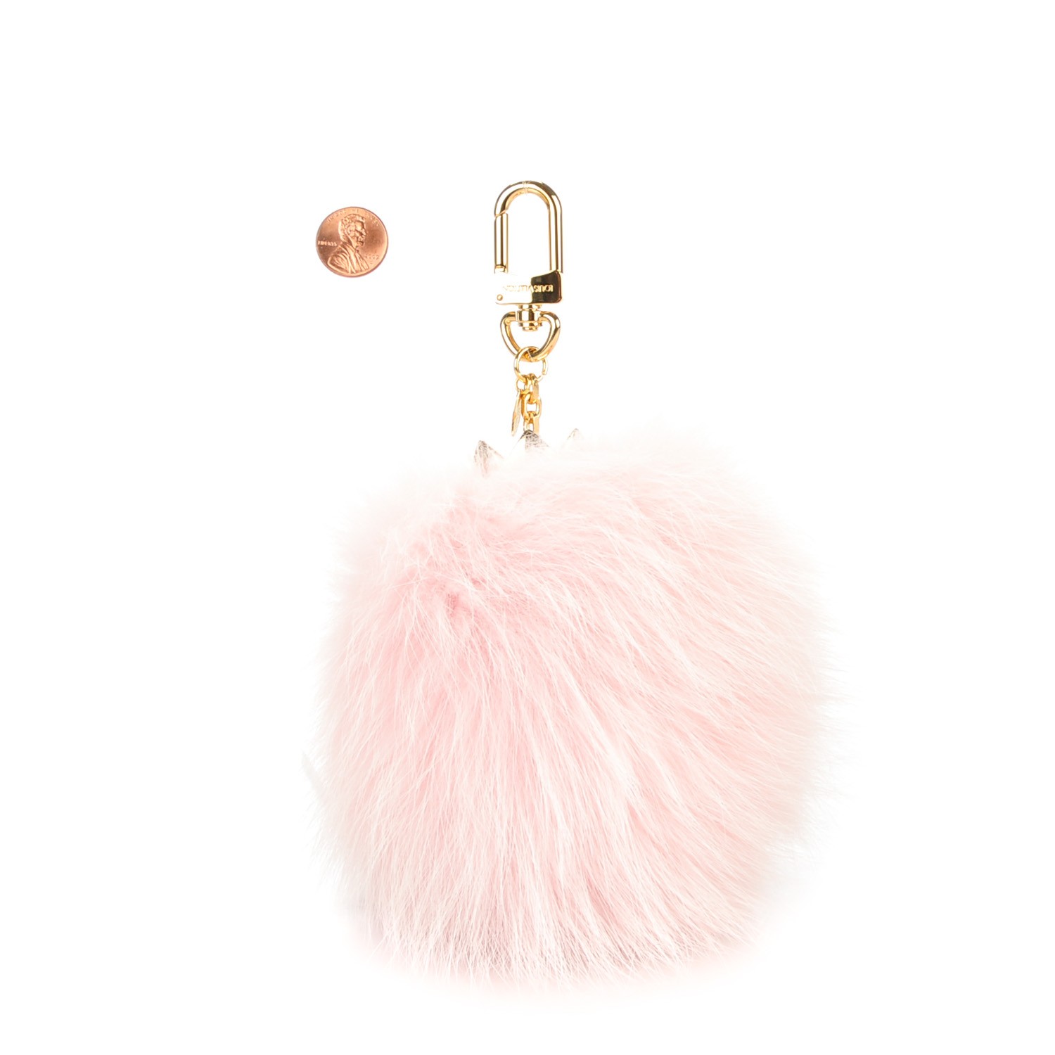 LOUIS VUITTON Fuzzy Bubble Bag Charm Light Pink 139498