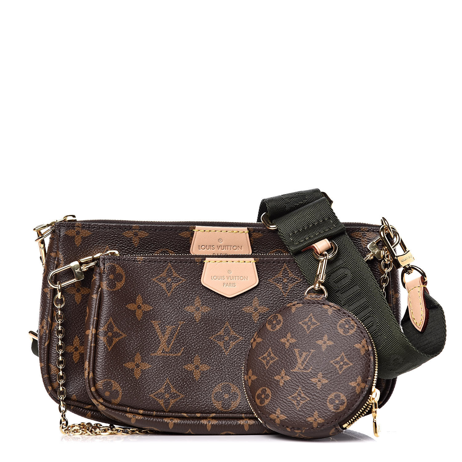 LOUIS VUITTON Monogram Multi Pochette Accessories Kaki 431507