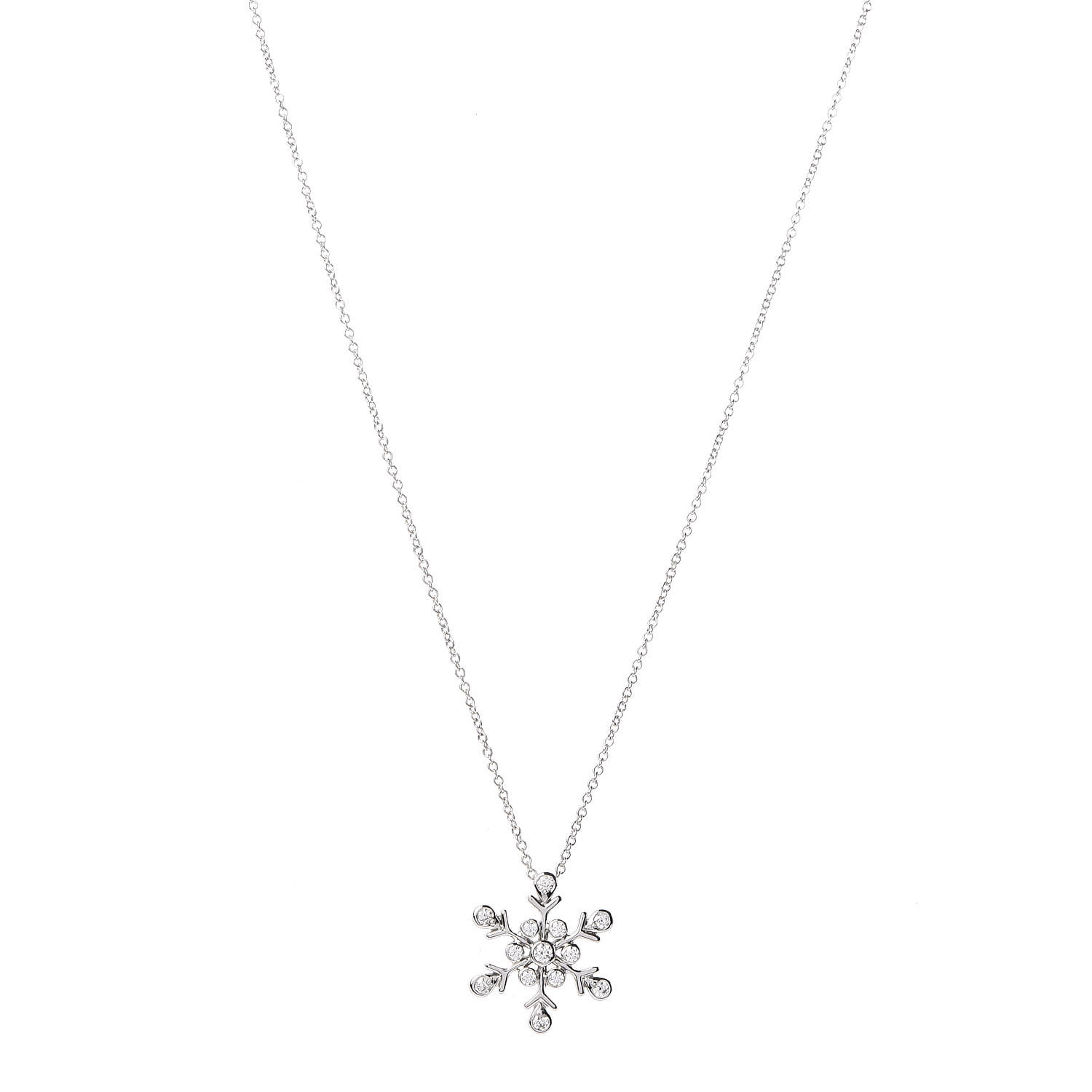 diamond snowflake necklace tiffany