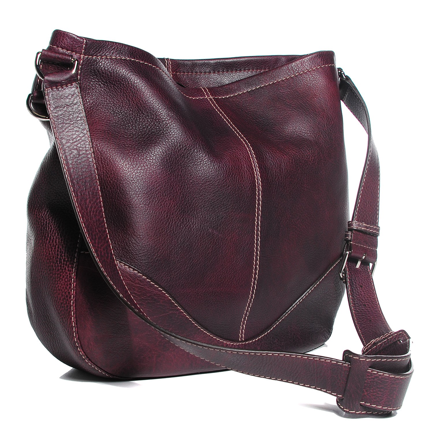 GUCCI Calfskin Shoulder Bag Dark Purple 106816
